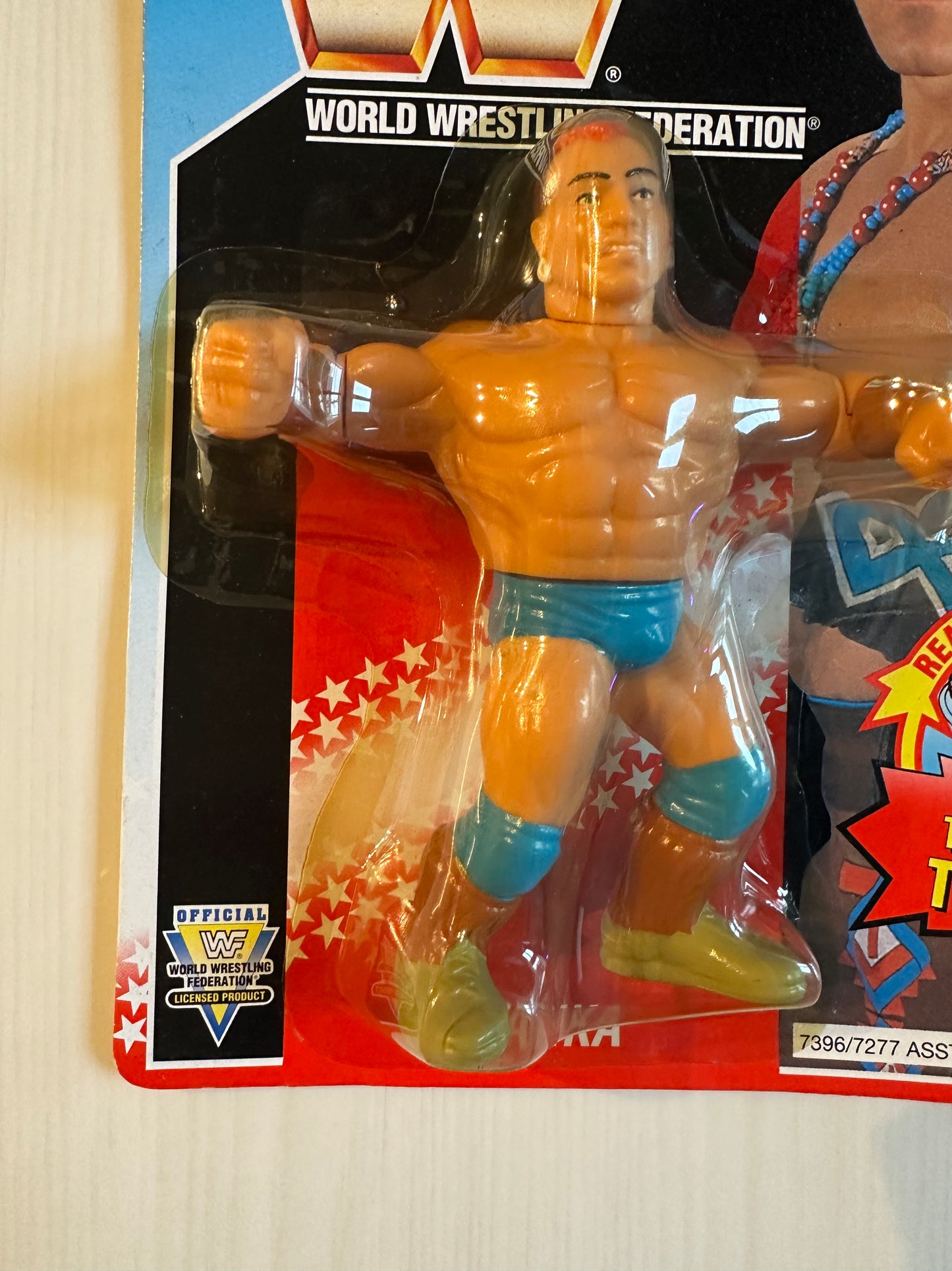 Tatanka Series 6 WWF Hasbro MOC figure