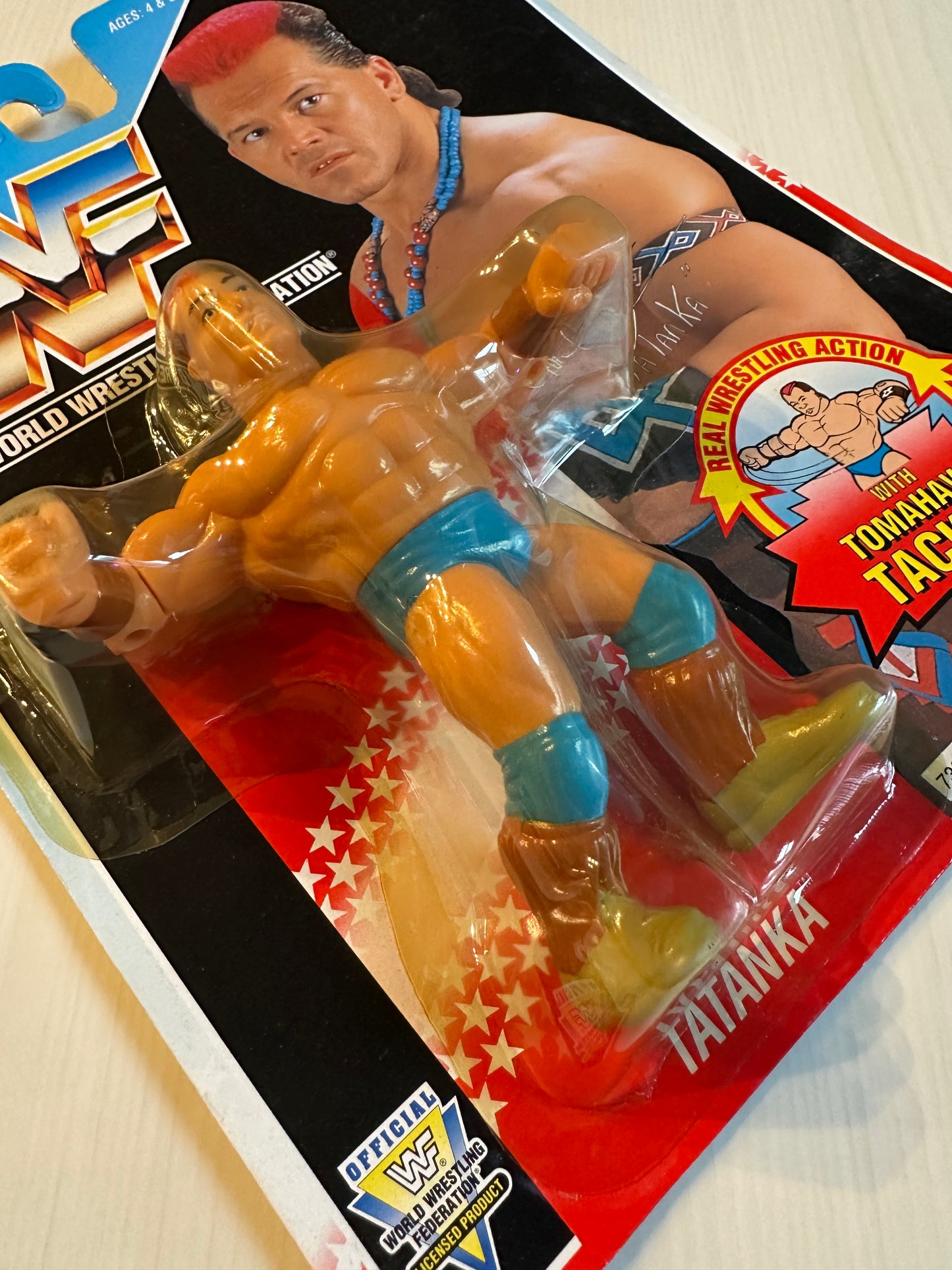 Tatanka Series 6 WWF Hasbro MOC figure