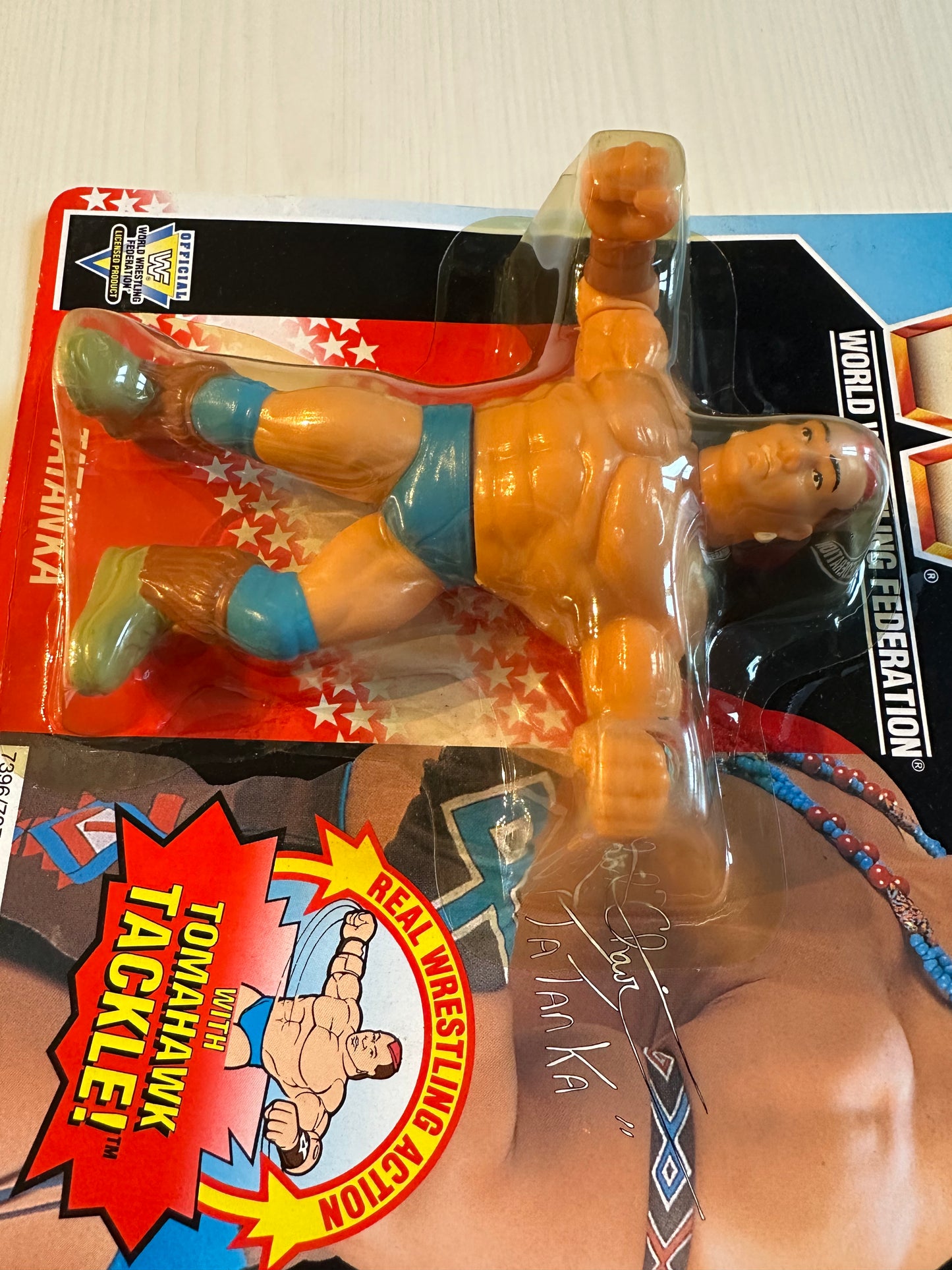 Tatanka Series 6 WWF Hasbro MOC figure