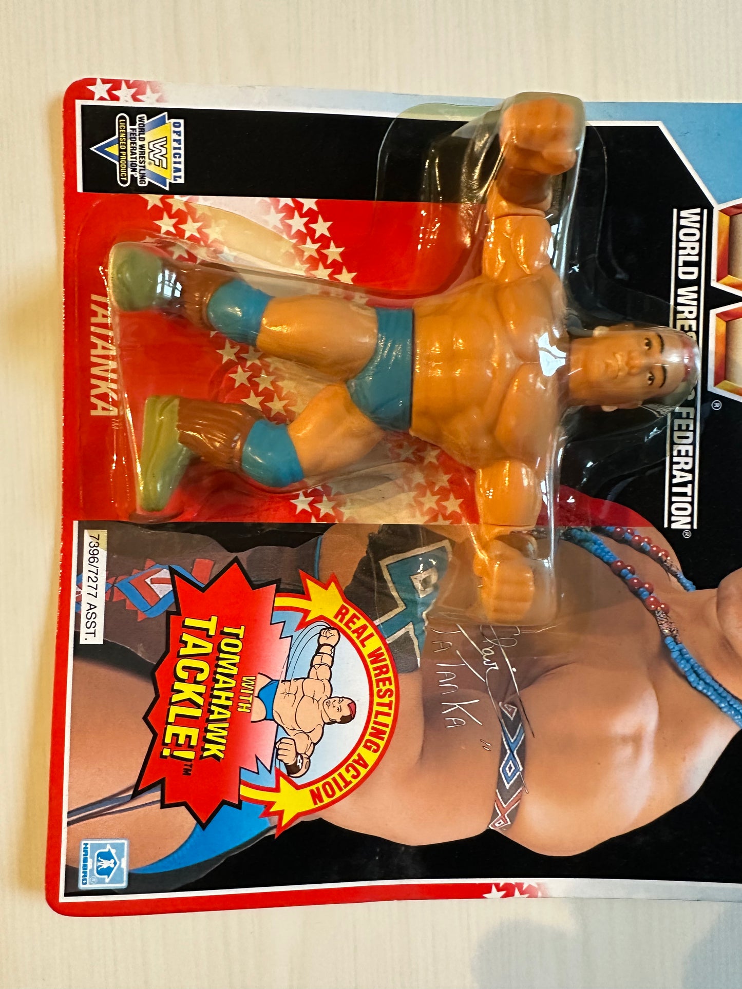 Tatanka Series 6 WWF Hasbro MOC figure