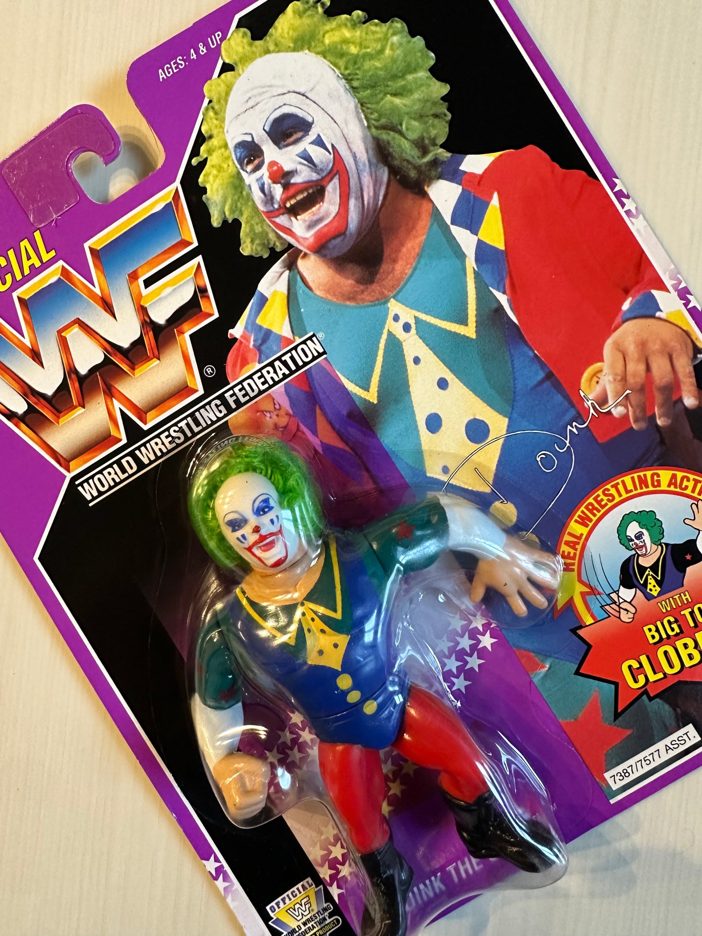 Doink the Clown Series 9 WWF Hasbro MOC figure