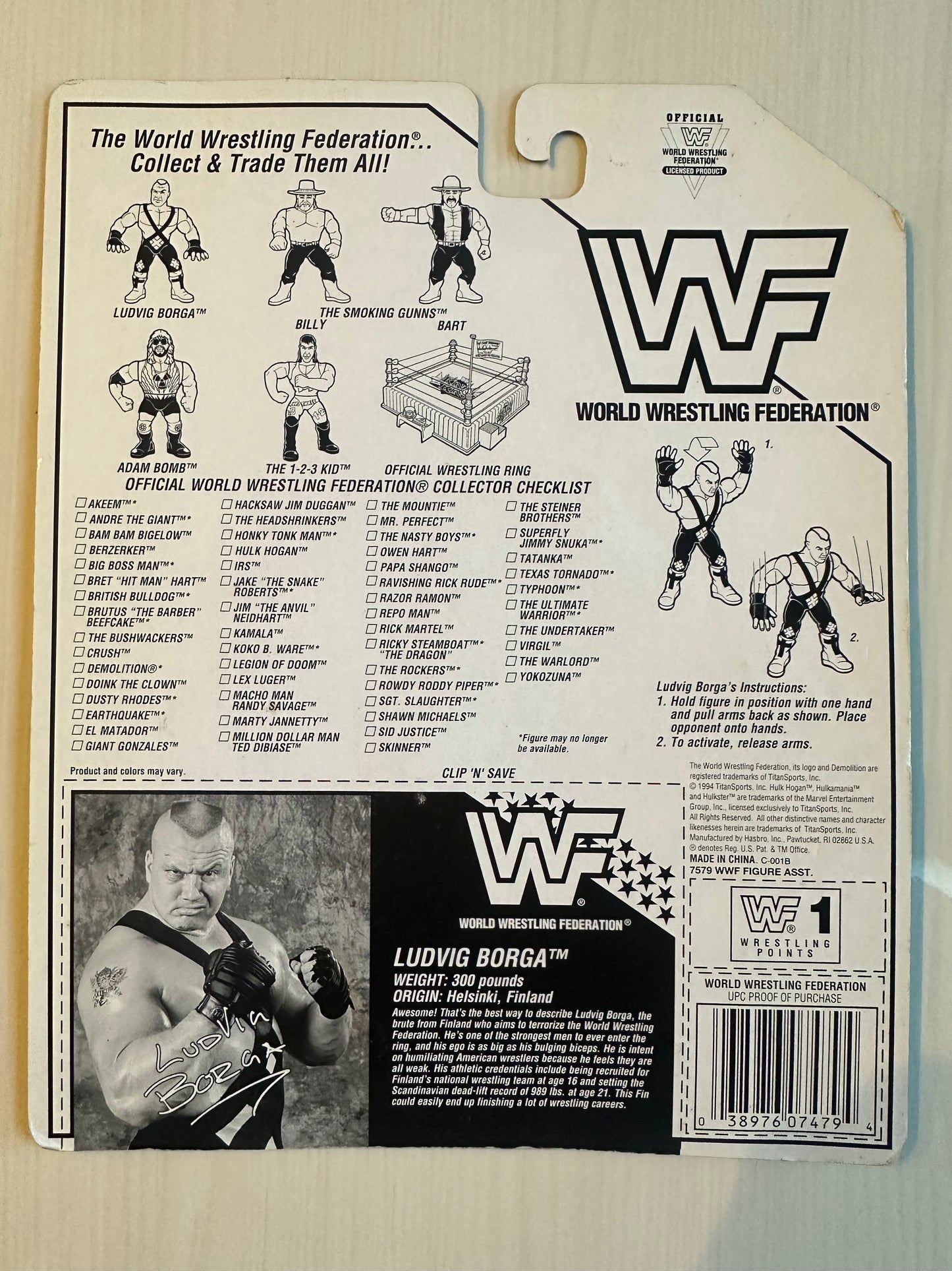 Ludvig Borga Series 11 WWF Hasbro