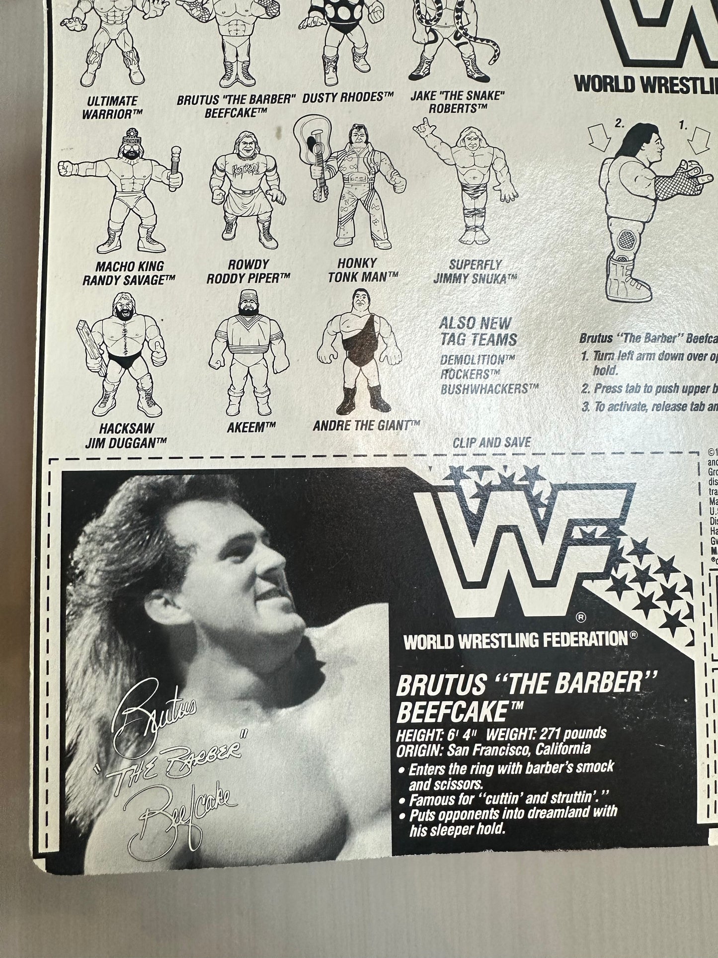 Brutus the Barber Beefcake Series 1 WWF Hasbro
