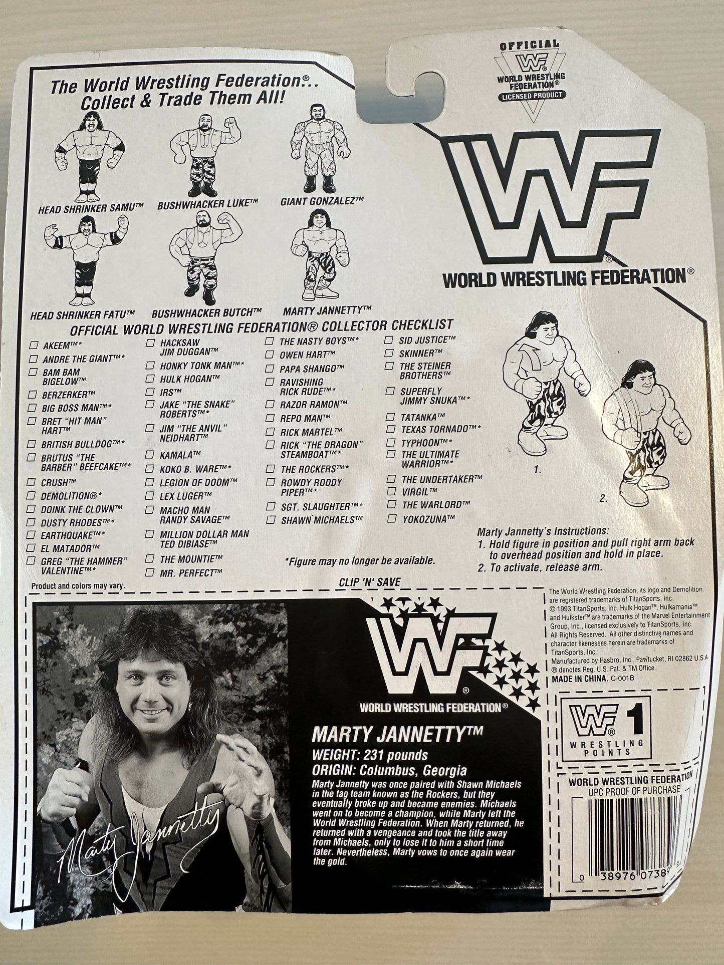 Marty Jannetty Series 10 WWF Hasbro