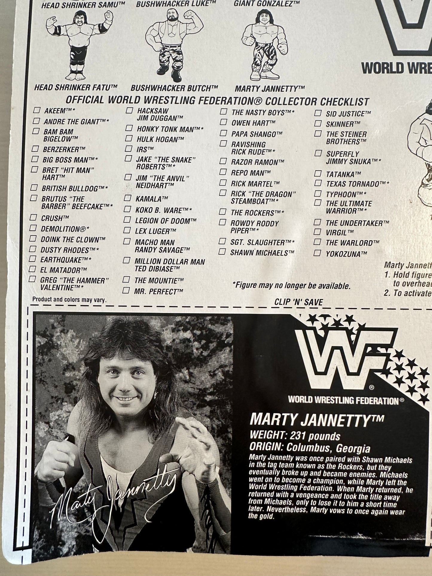 Marty Jannetty Series 10 WWF Hasbro