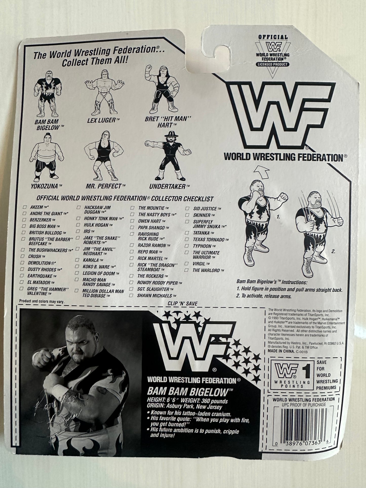 Bam Bam Bigelow Series 8 WWF Hasbro