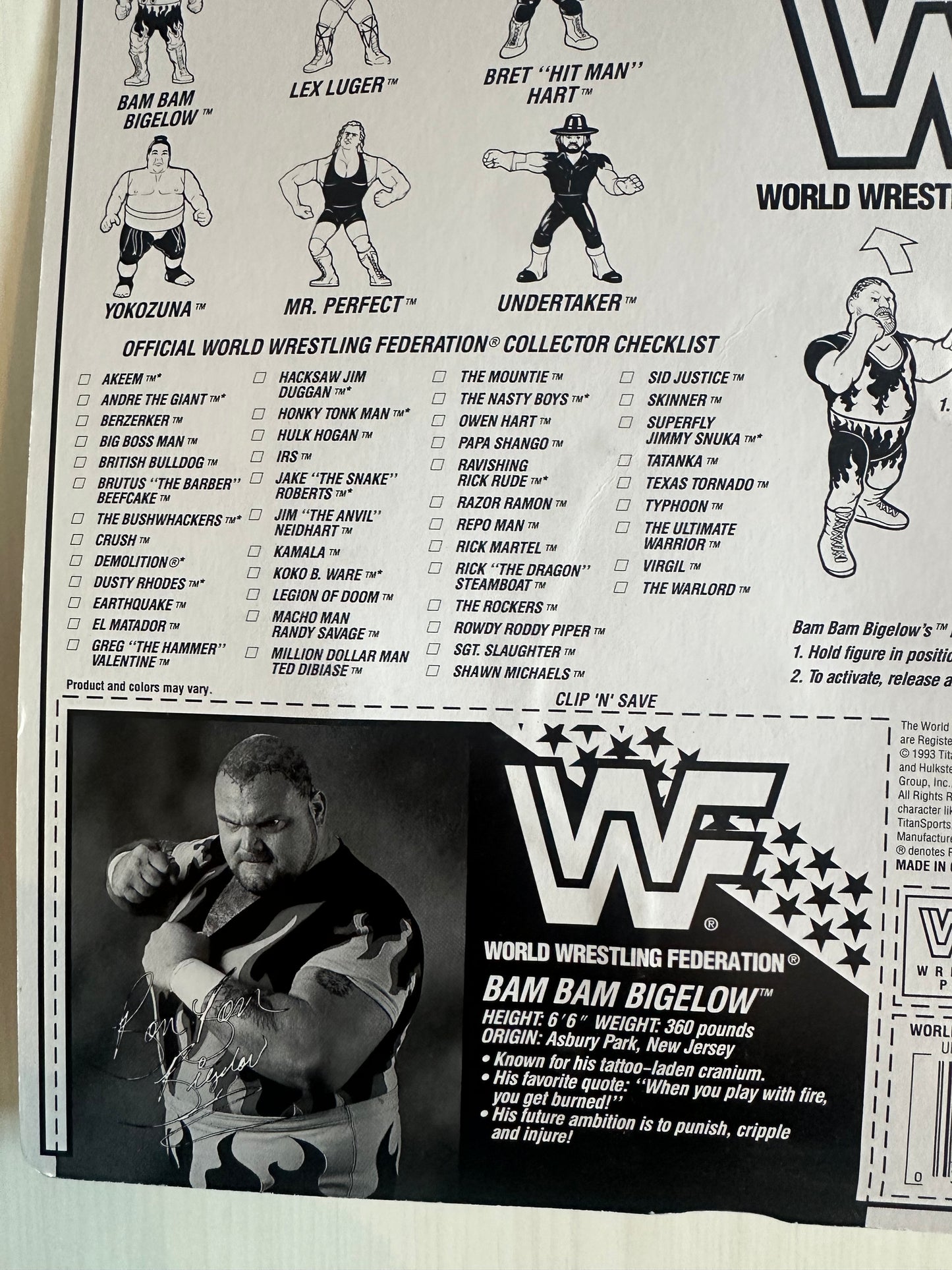 Bam Bam Bigelow Series 8 WWF Hasbro