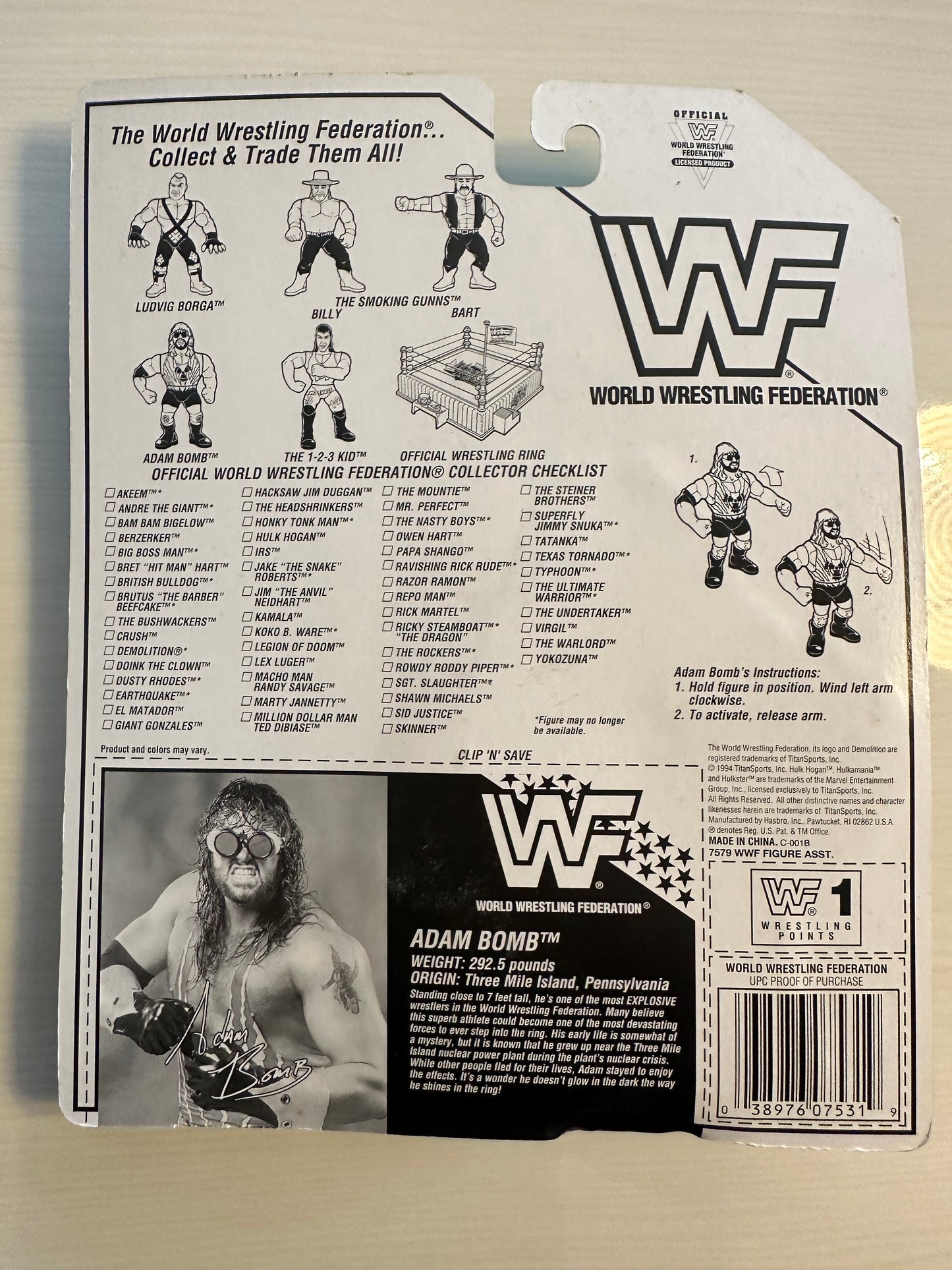 Adam Bomb Series 11 WWF Hasbro