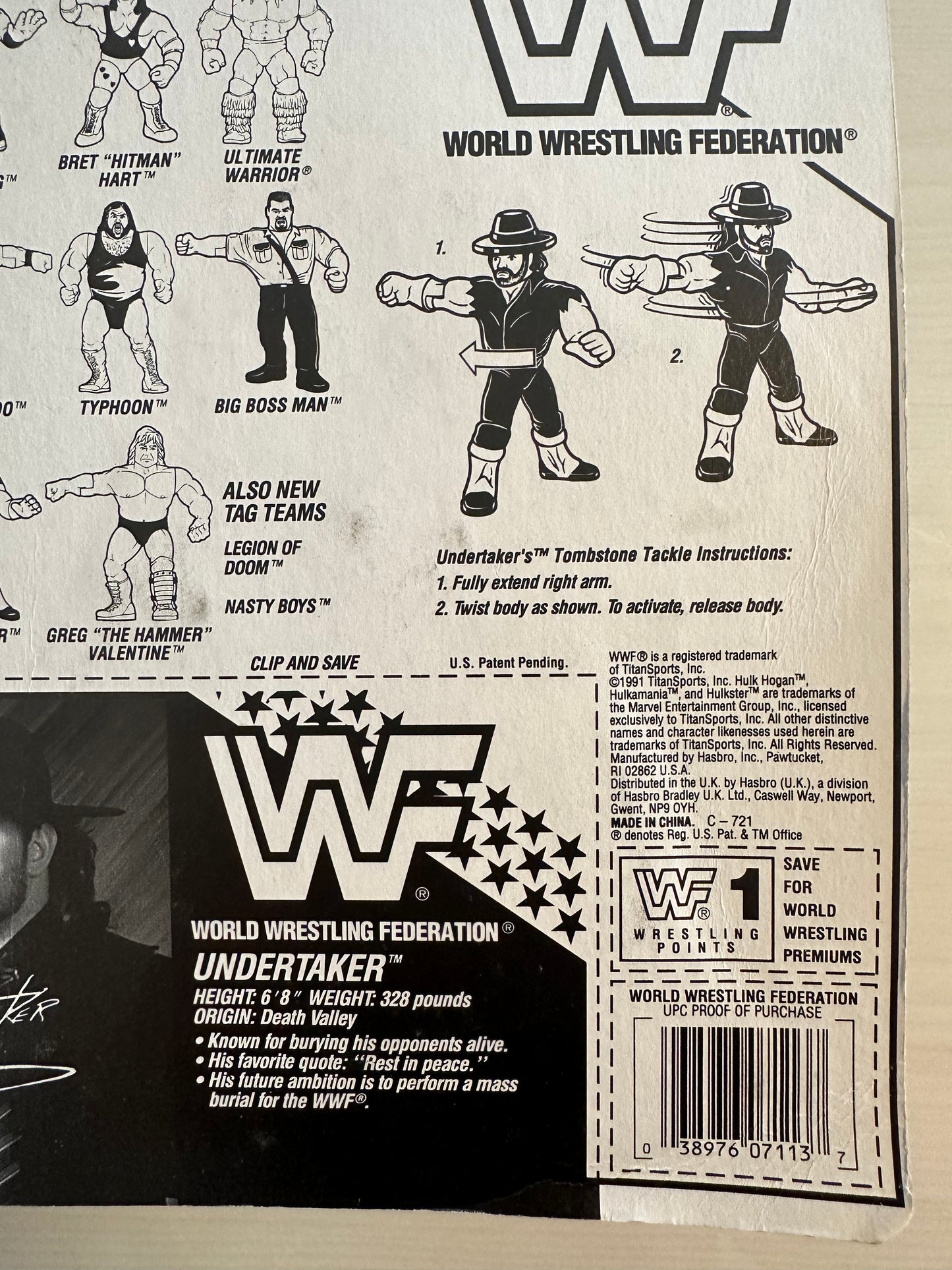 The Undertaker Series 4 WWF Hasbro