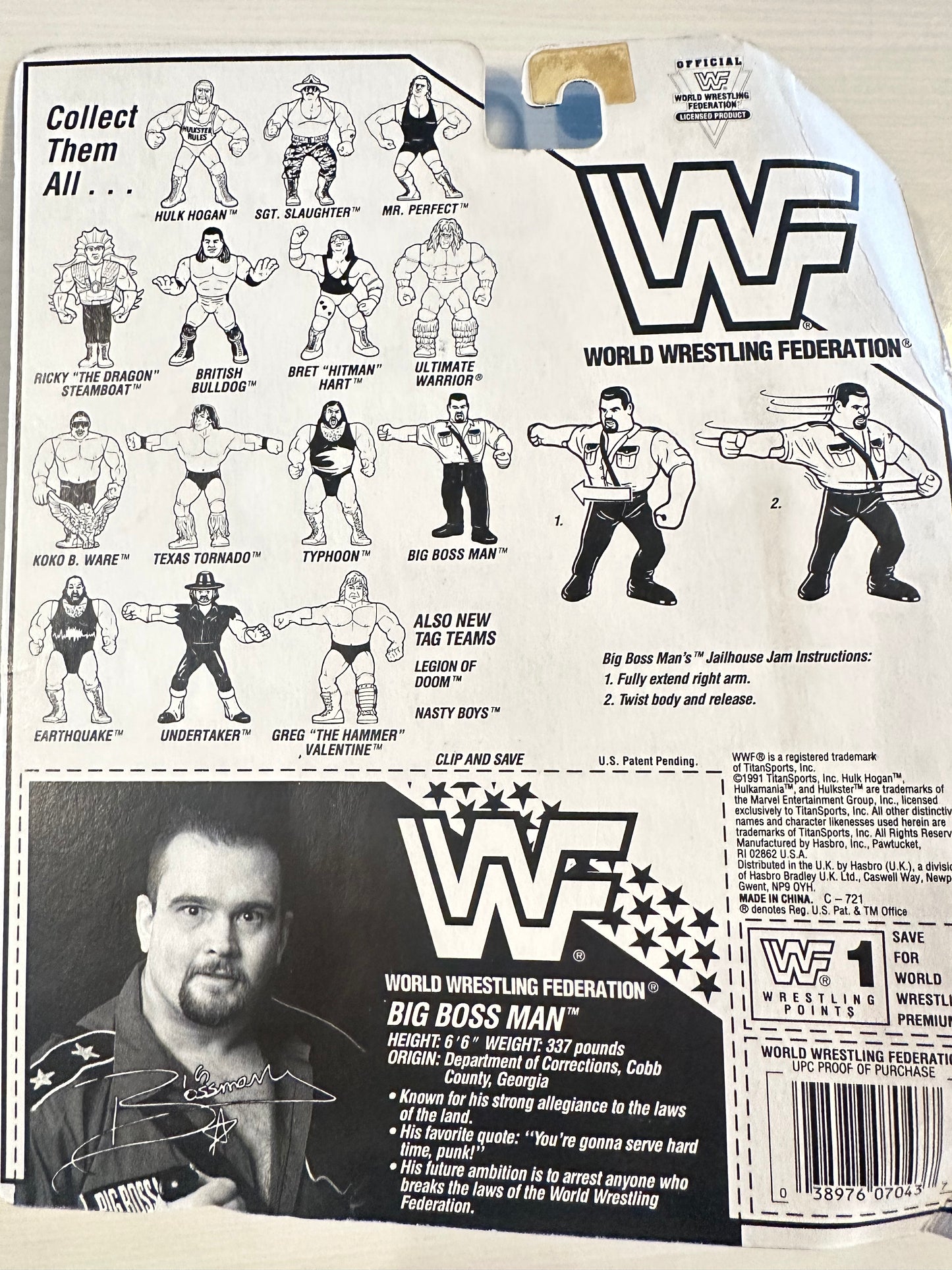 Big Boss Man Series 3 WWF Hasbro