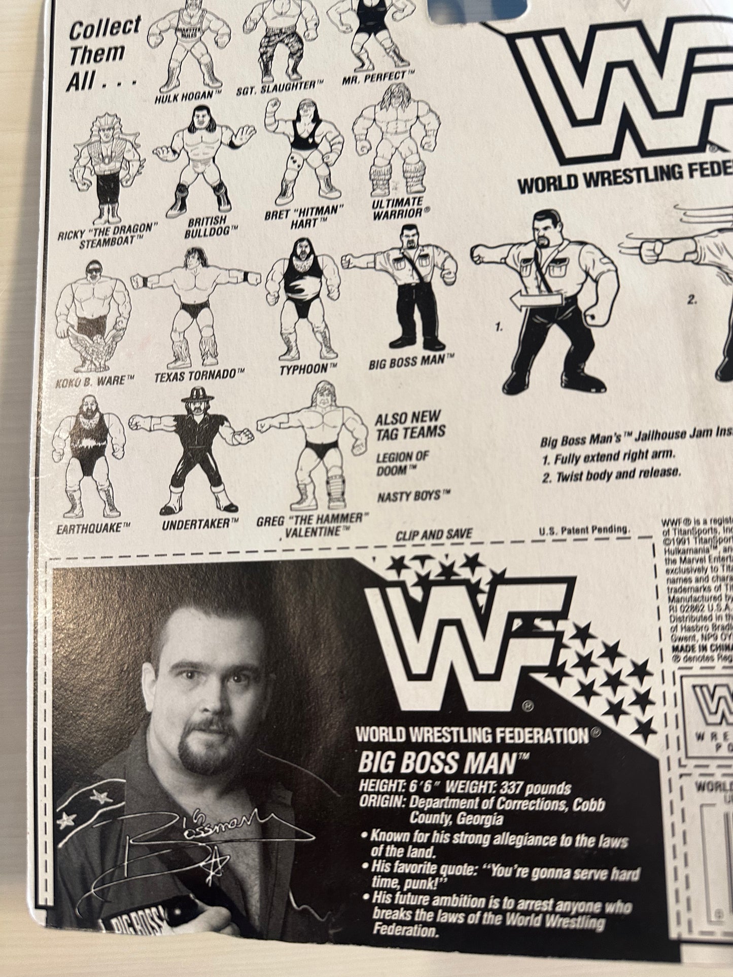 Big Boss Man Series 3 WWF Hasbro