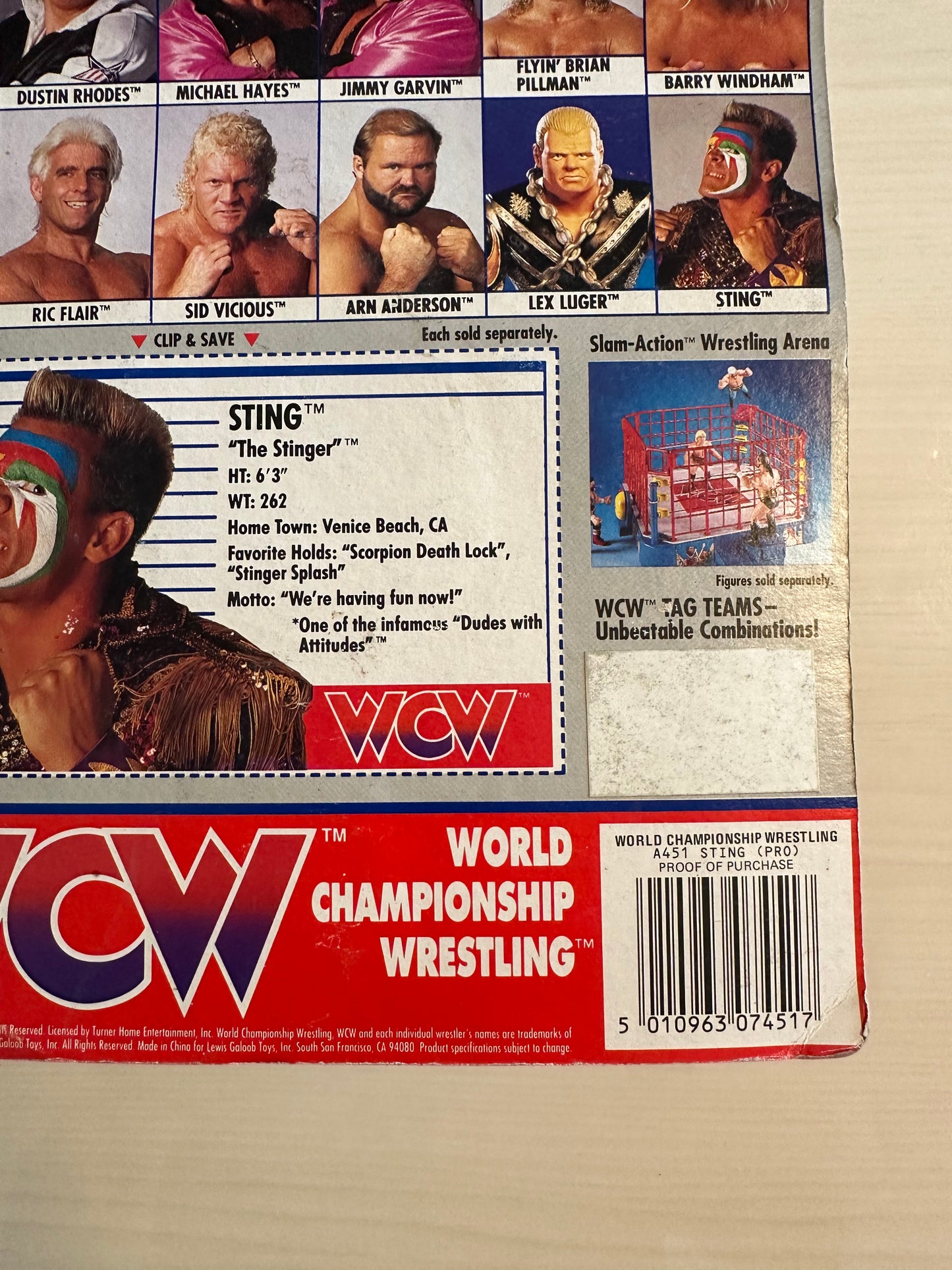 Sting WCW Galoob Pre-ring UK Exclusive