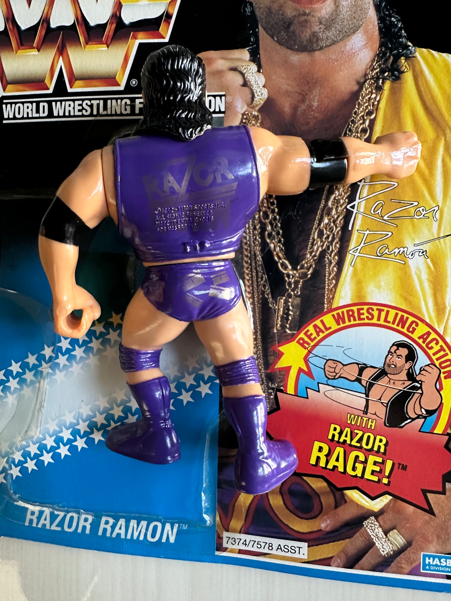Wwf Hotline Razor Ramon Razor Ramon Series 10 WWF Hasbro purple loose figure – retrofigure