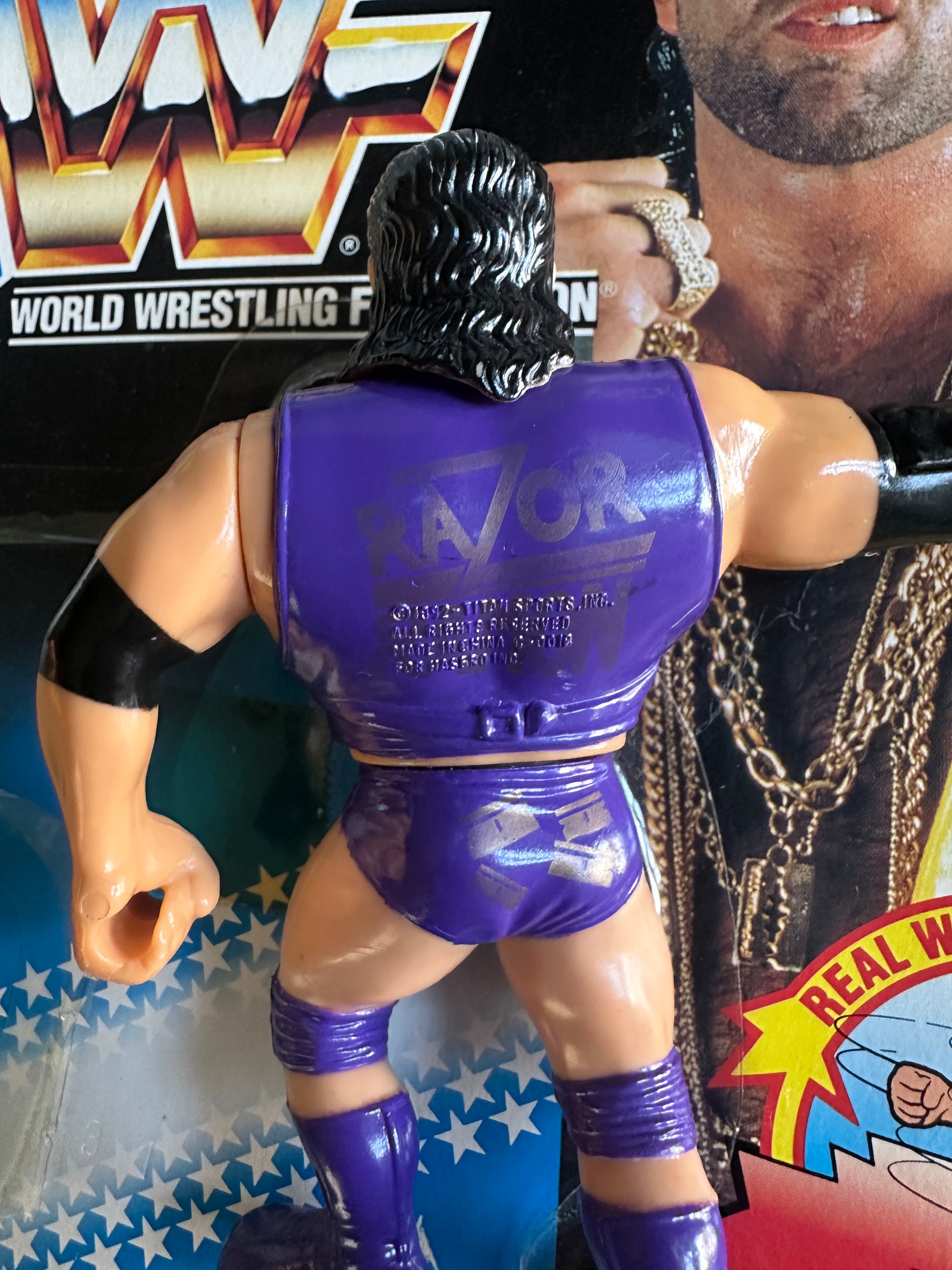 Wwf Hotline Razor Ramon Razor Ramon Series 10 WWF Hasbro purple loose figure – retrofigure