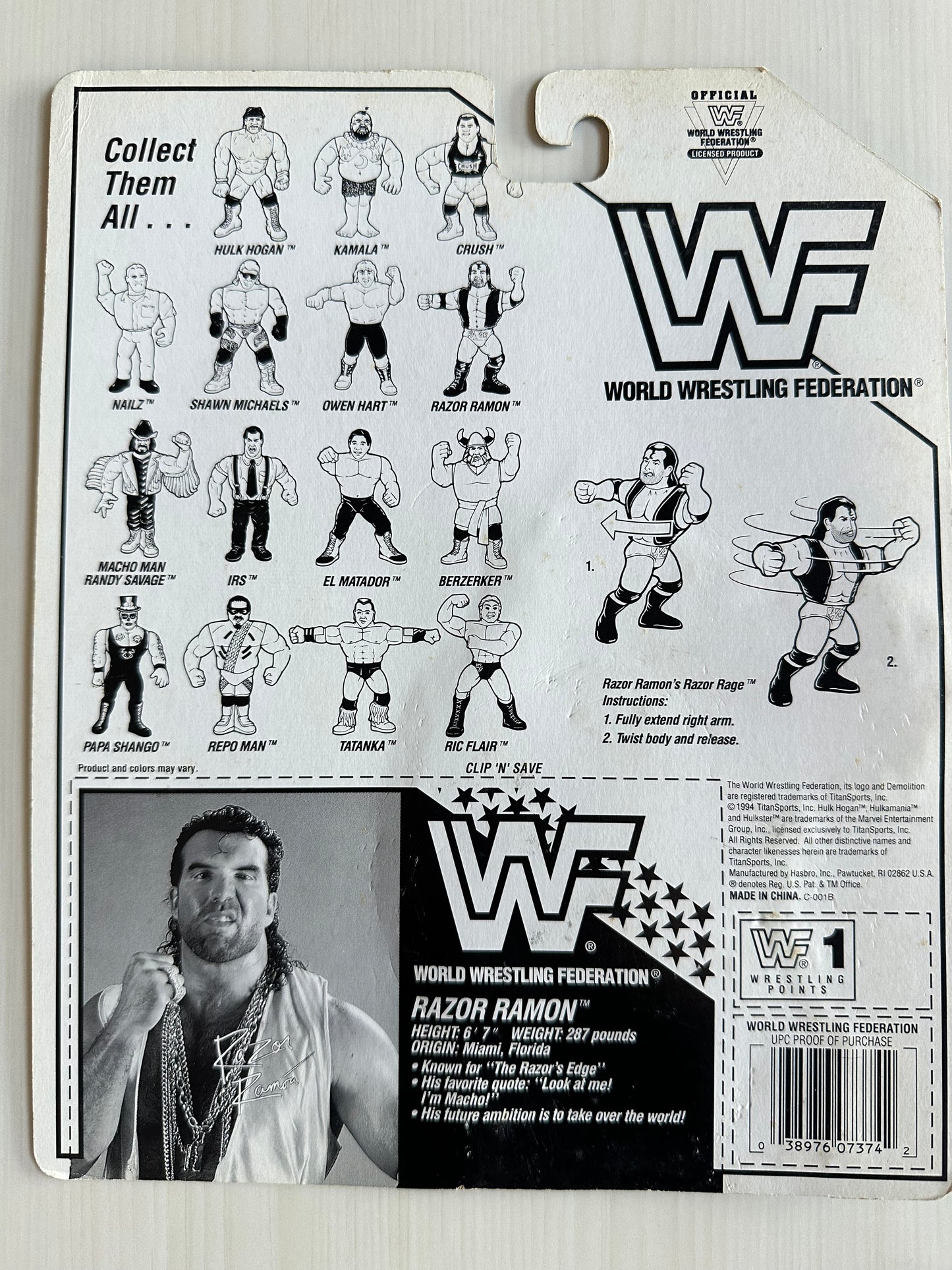 Razor Ramon Series 10 WWF Hasbro purple