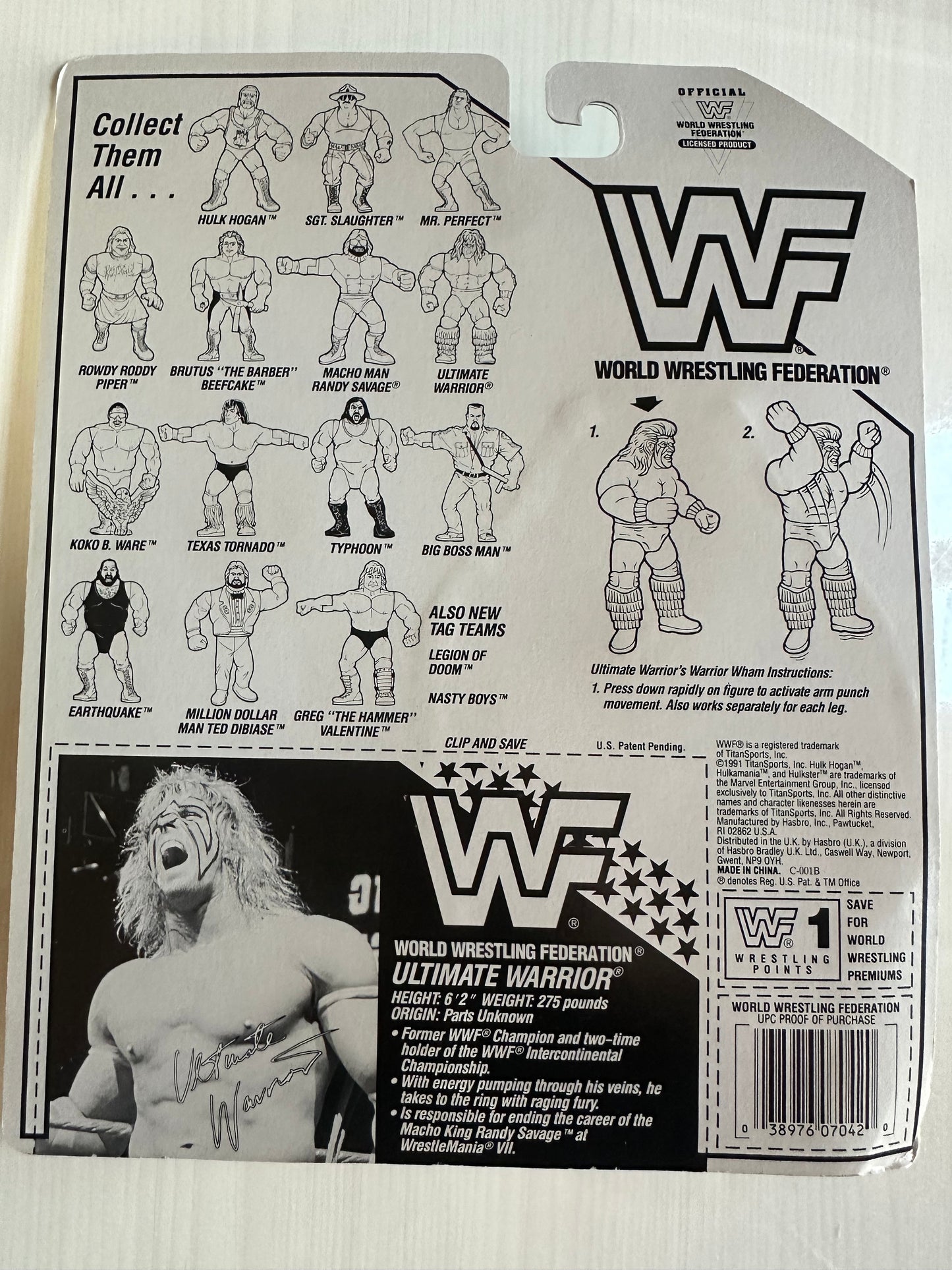 Ultimate Warrior Series 3 WWF Hasbro