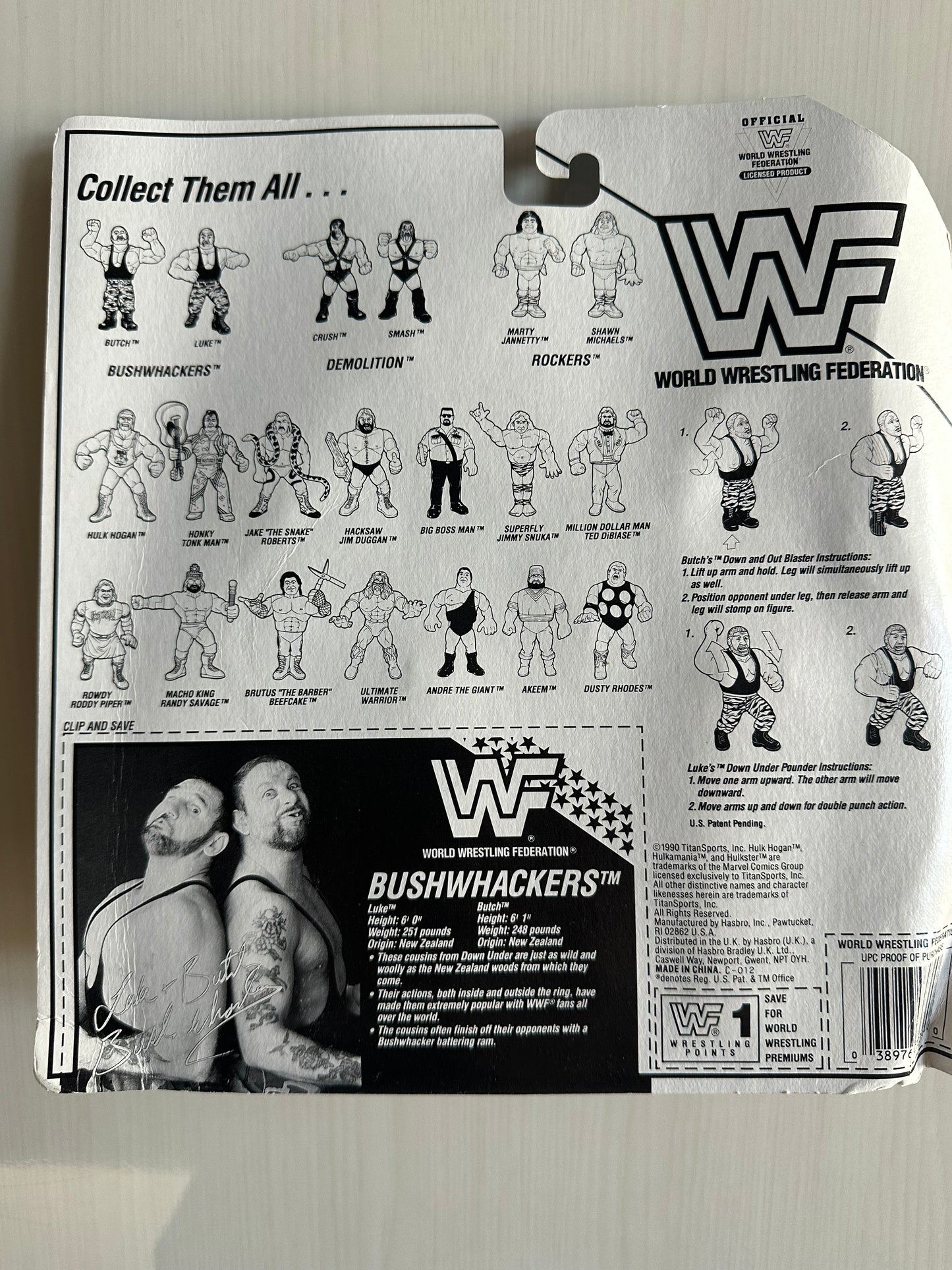 The Bushwhackers Series 2 WWF Hasbro