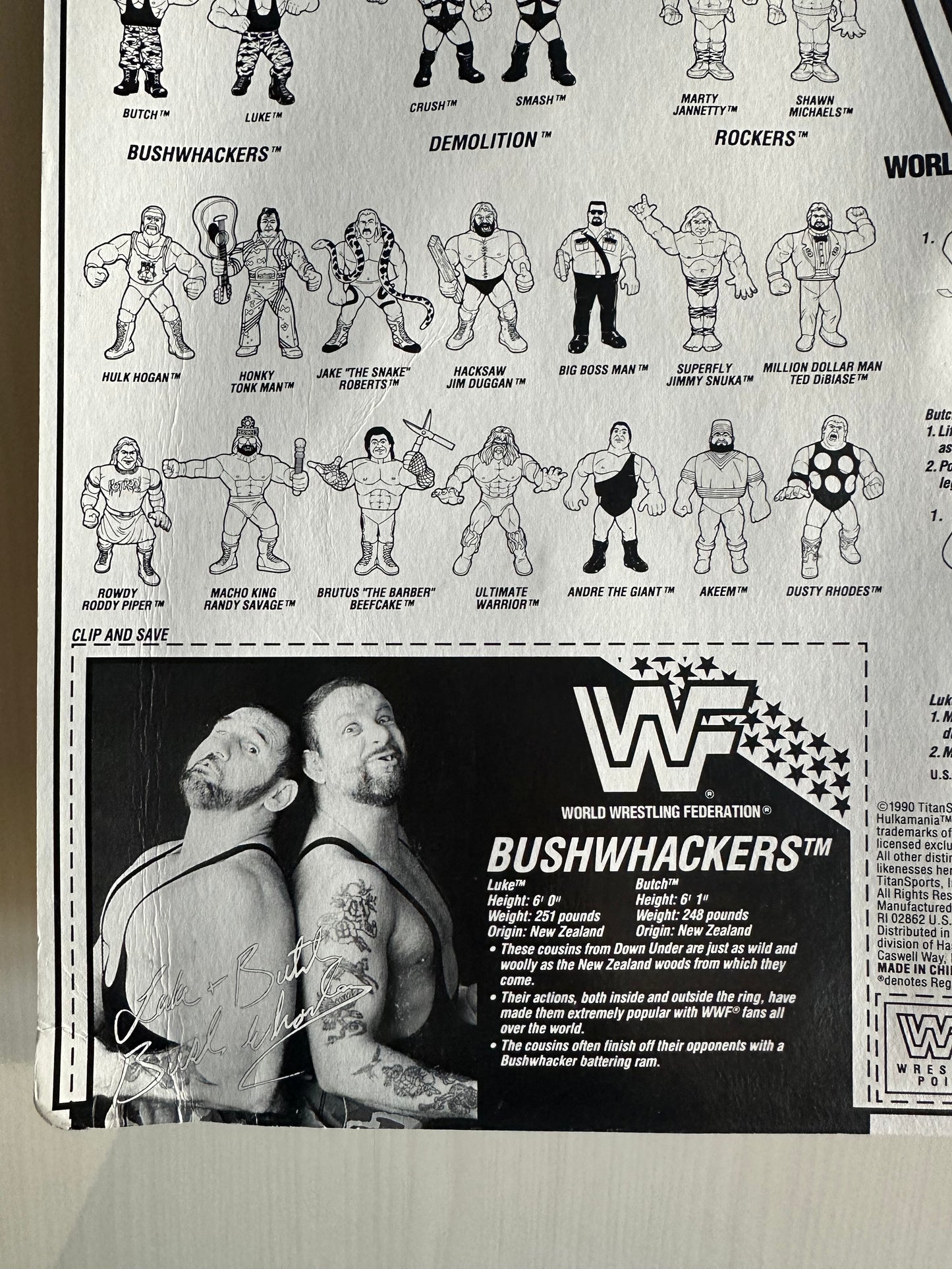 The Bushwhackers Series 2 WWF Hasbro