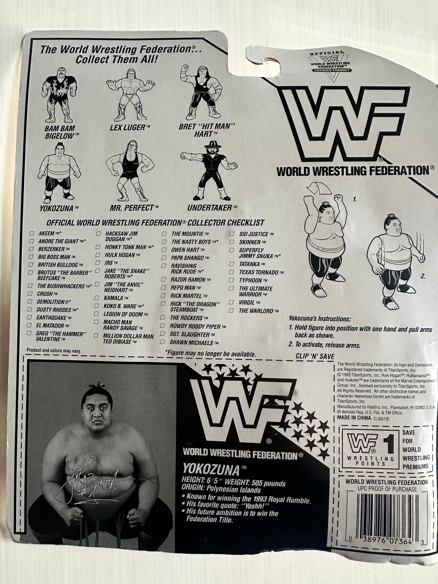 Yokozuna Series 8 WWF Hasbro