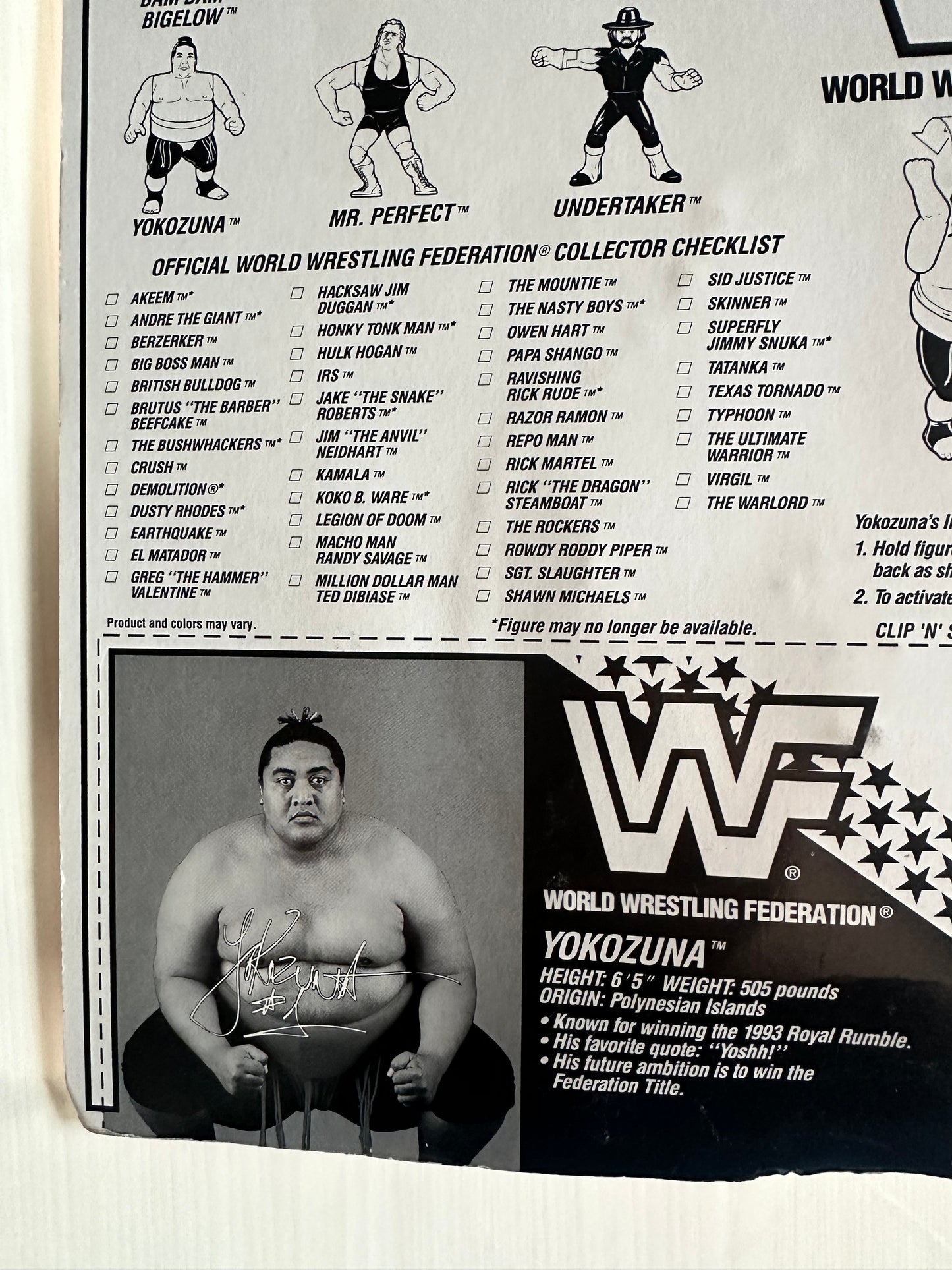 Yokozuna Series 8 WWF Hasbro