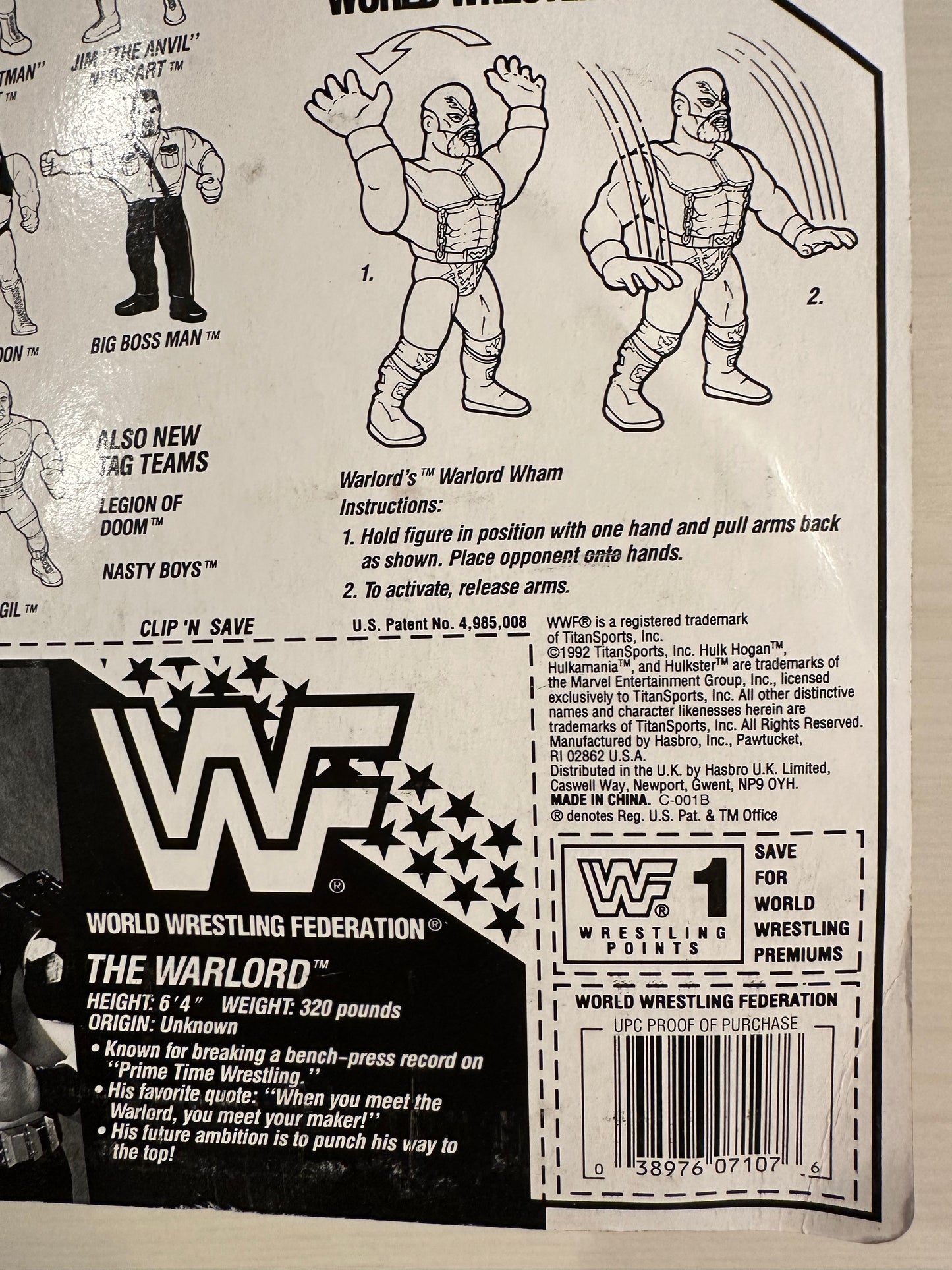 The Warlord Series 5 WWF Hasbro