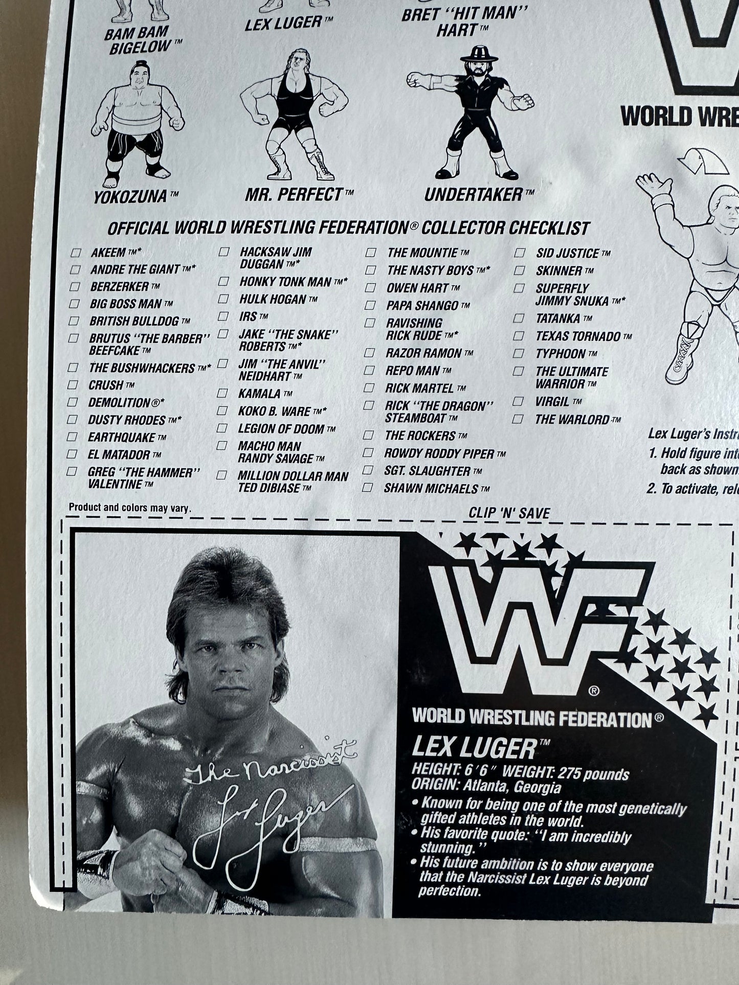 Lex Luger Series 8 WWF Hasbro