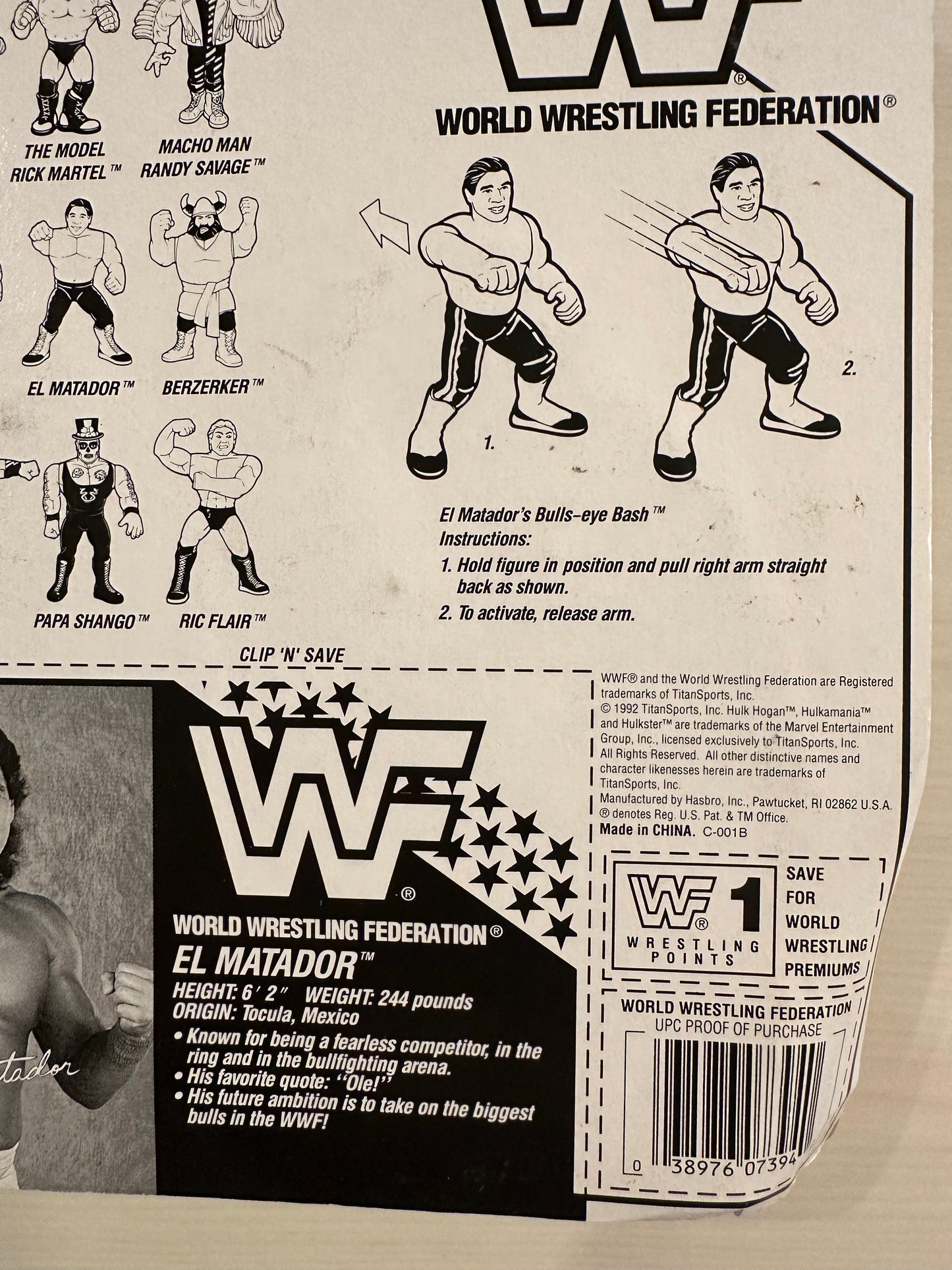 El Matador Series 6 WWF Hasbro