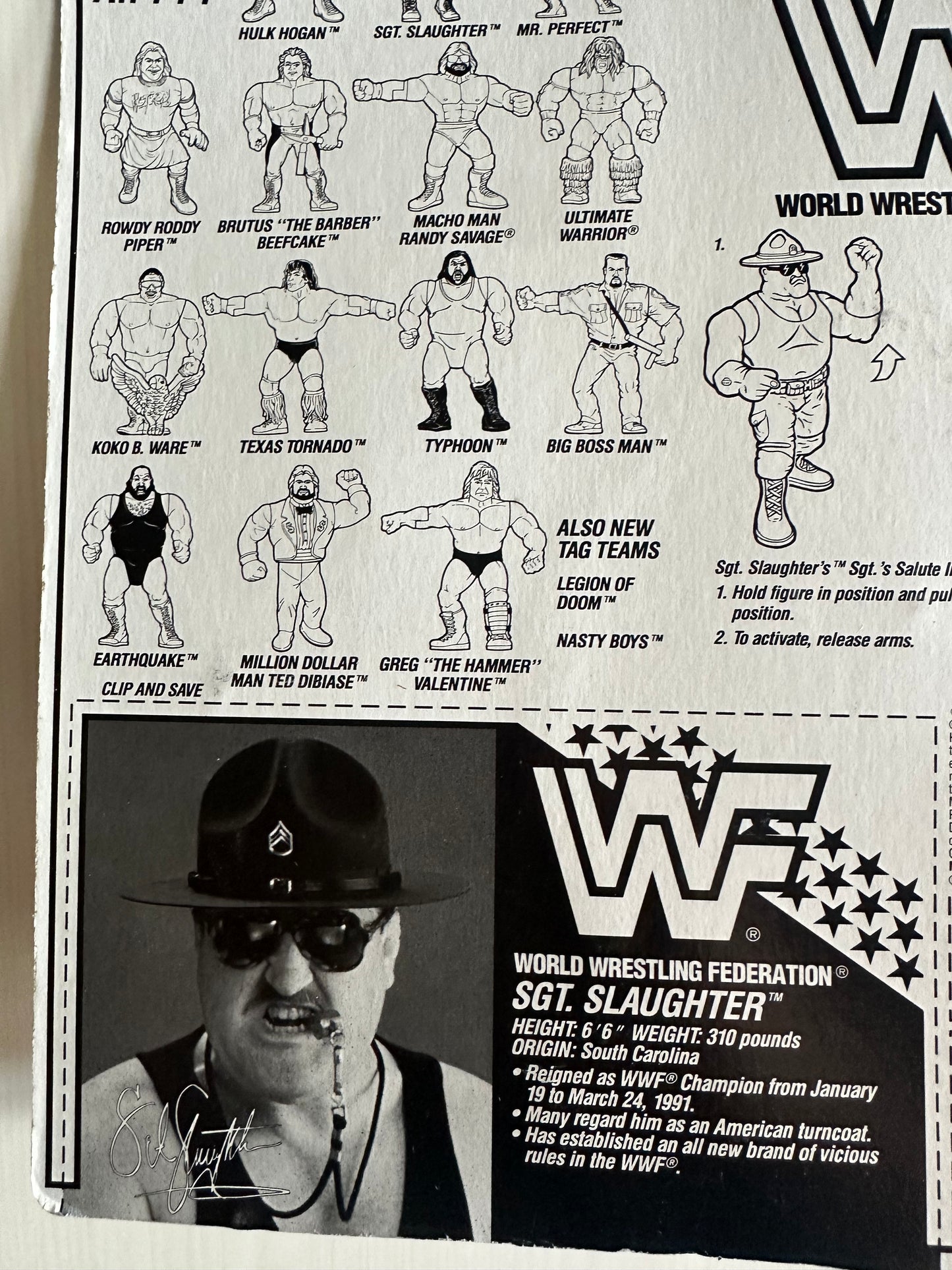 Sgt Slaughter Series 3 WWF Hasbro