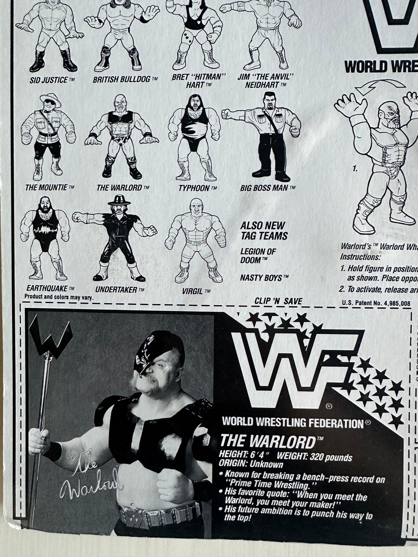 The Warlord Series 5 WWF Hasbro