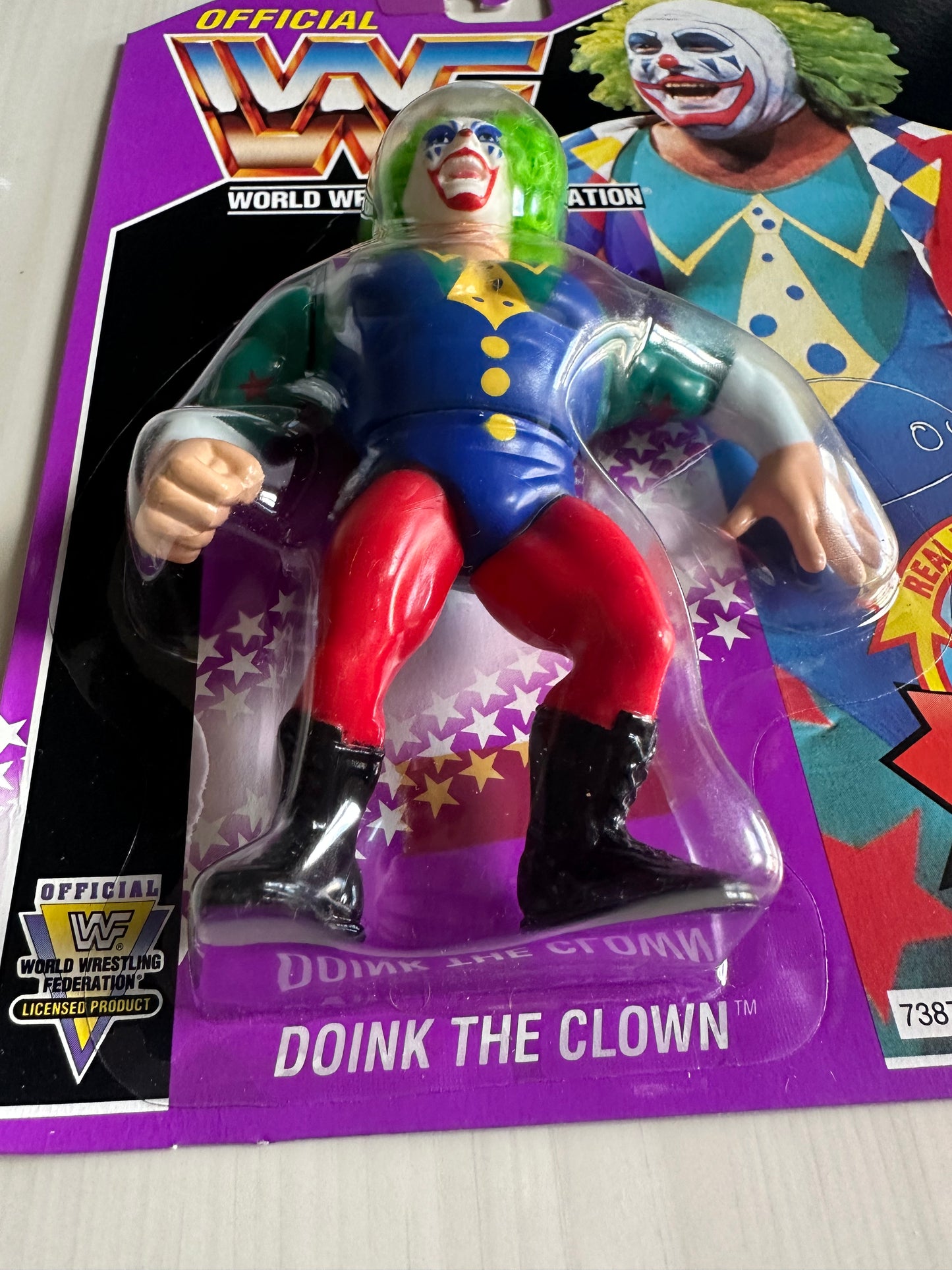 Doink Spring Doink the Clown Series 9 WWF Hasbro MOC figure – retrofigure