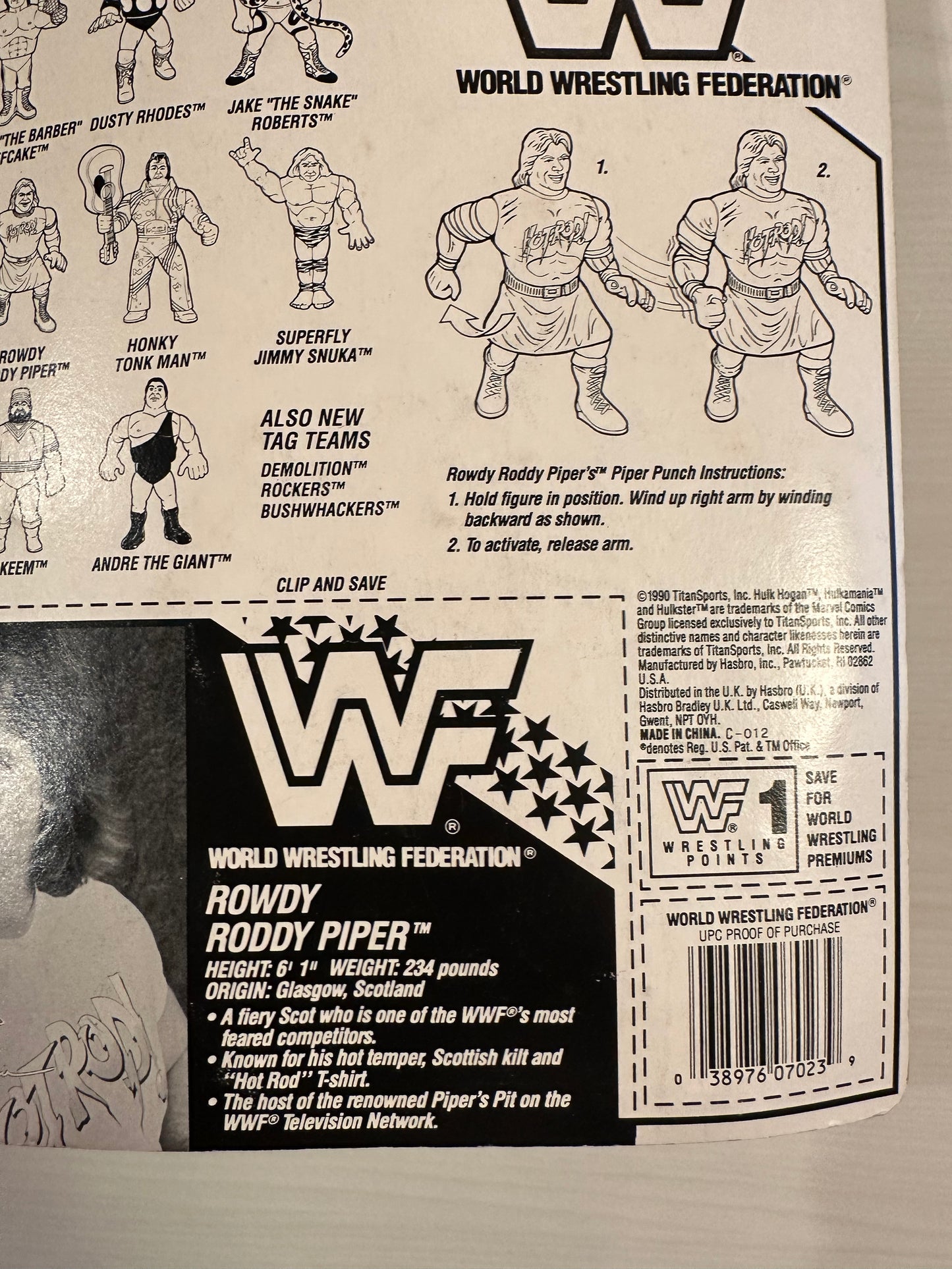 Rowdy Roddy Piper Series 2 WWF Hasbro