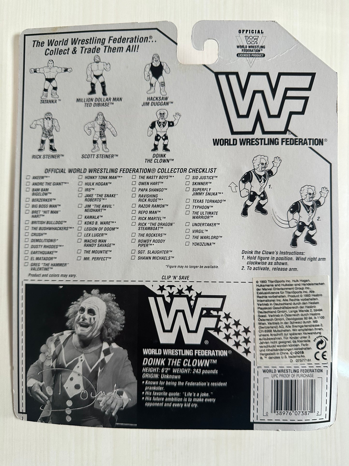 Doink the Clown Series 9 WWF Hasbro