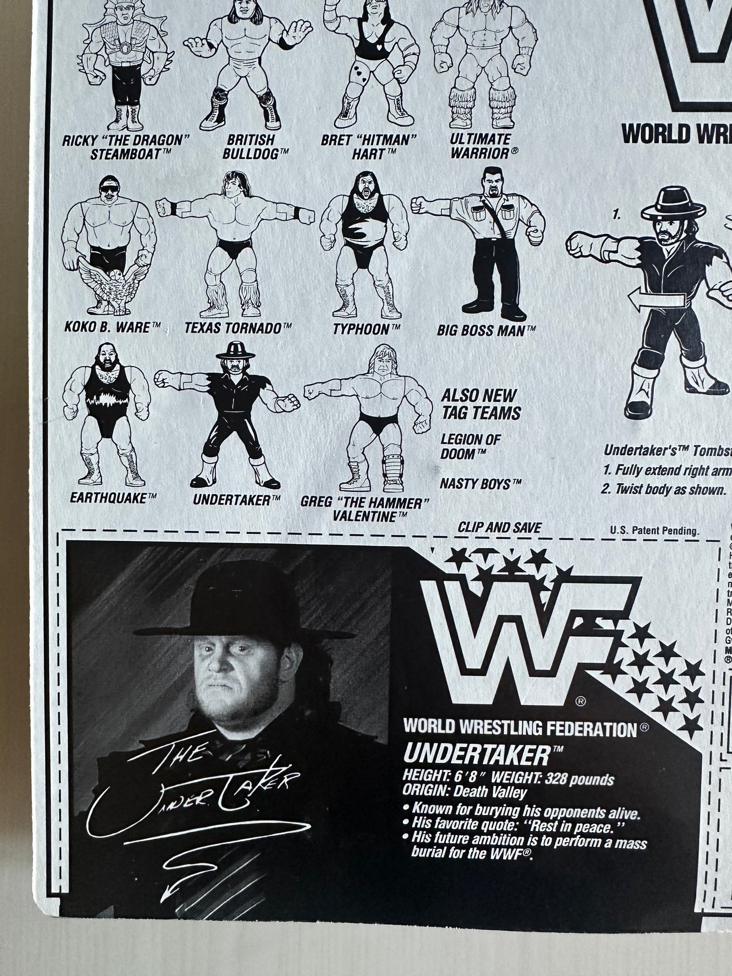 The Undertaker Series 4 WWF Hasbro MOC figure