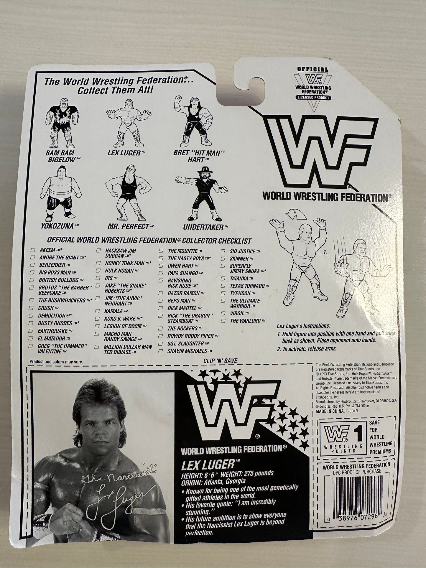 Lex Luger Series 8 WWF Hasbro