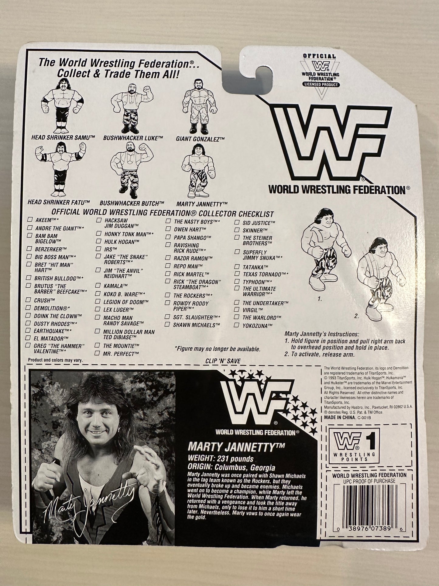 Marty Jannetty Series 10 WWF Hasbro