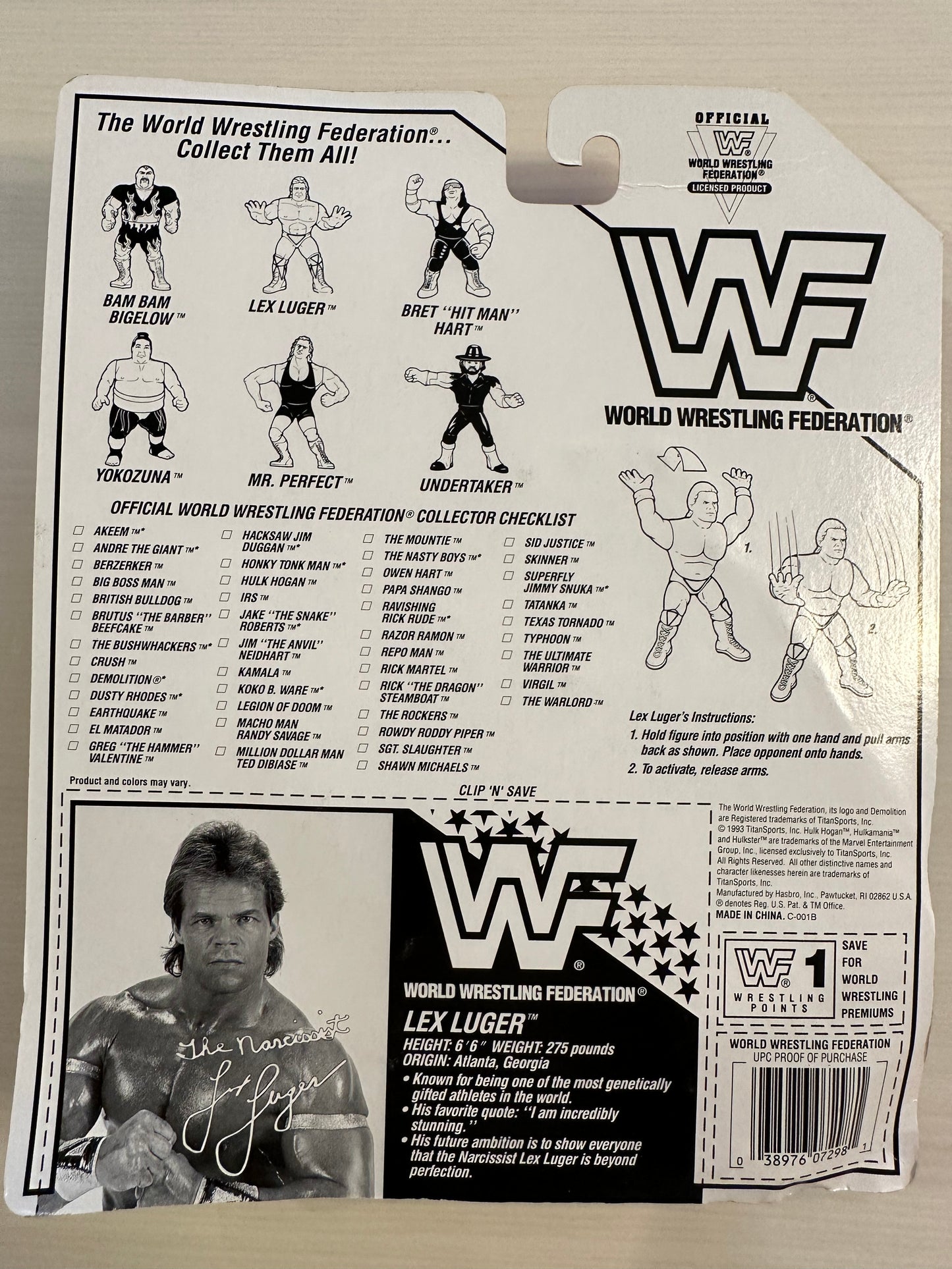 Lex Luger Series 8 WWF Hasbro