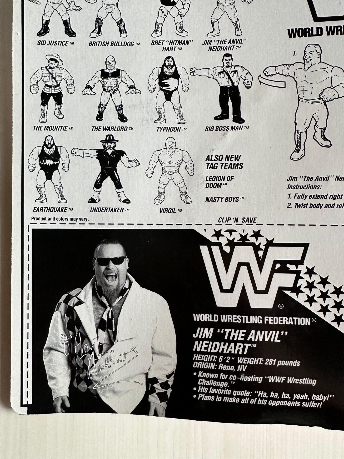 Jim the Anvil Neidhart Series 5 WWF Hasbro