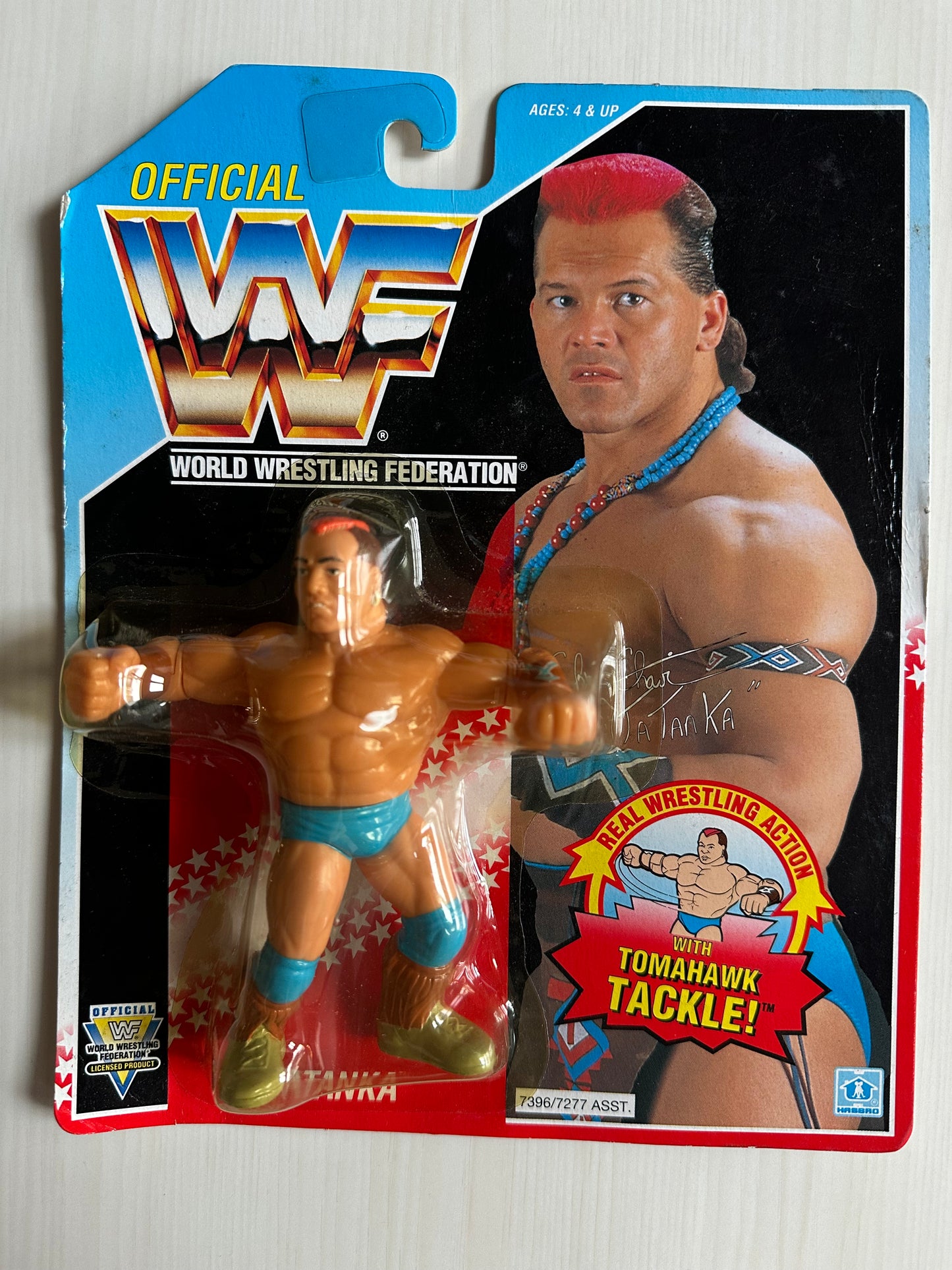 Tatanka Series 6 WWF Hasbro MOC figure