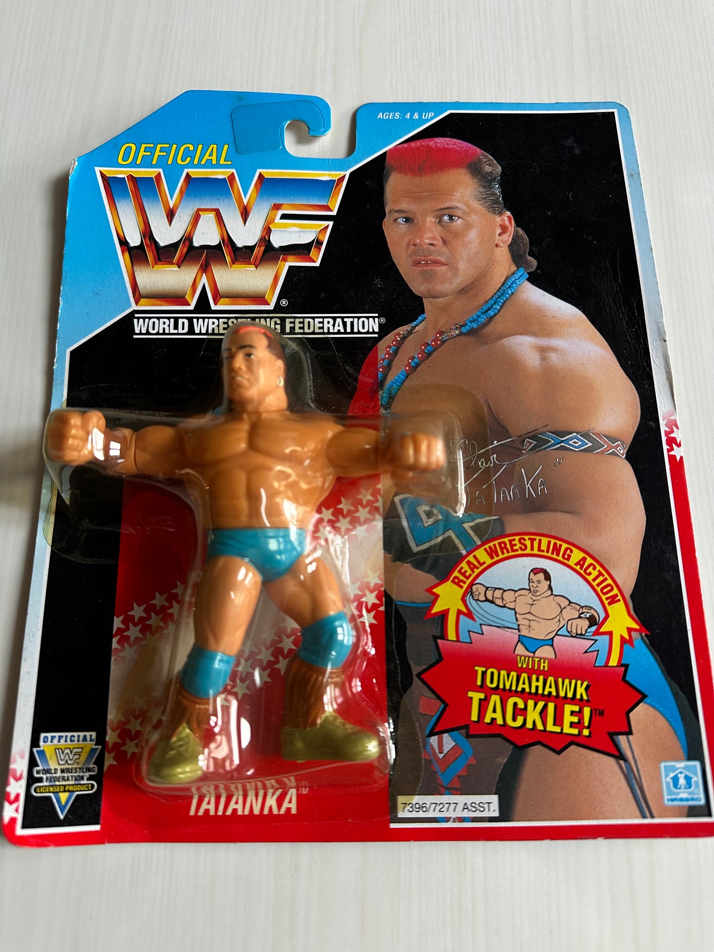 Tatanka Series 6 WWF Hasbro MOC figure