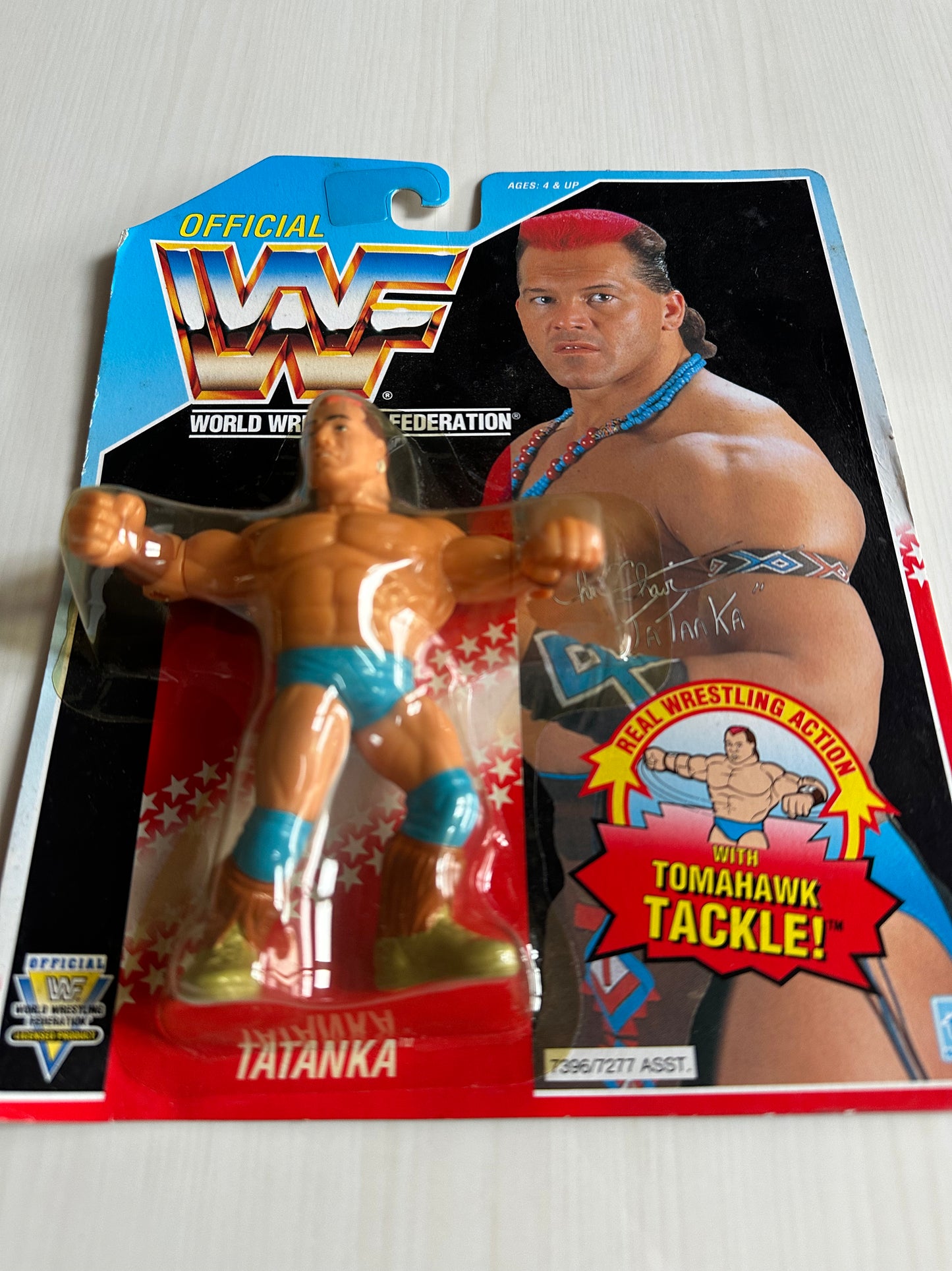 Tatanka Series 6 WWF Hasbro MOC figure
