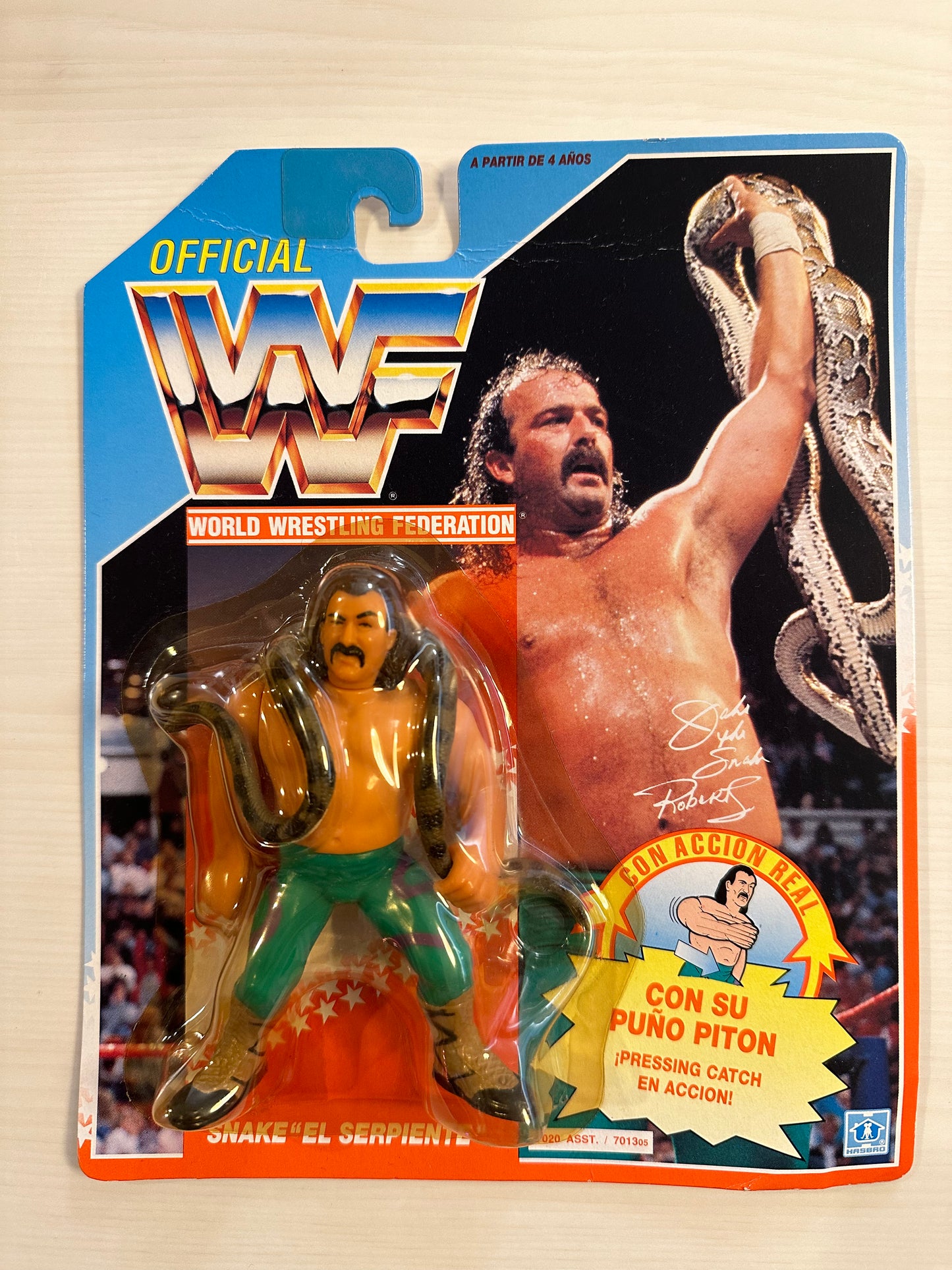 Jake the Snake Roberts Series 1 WWF Hasbro foreign