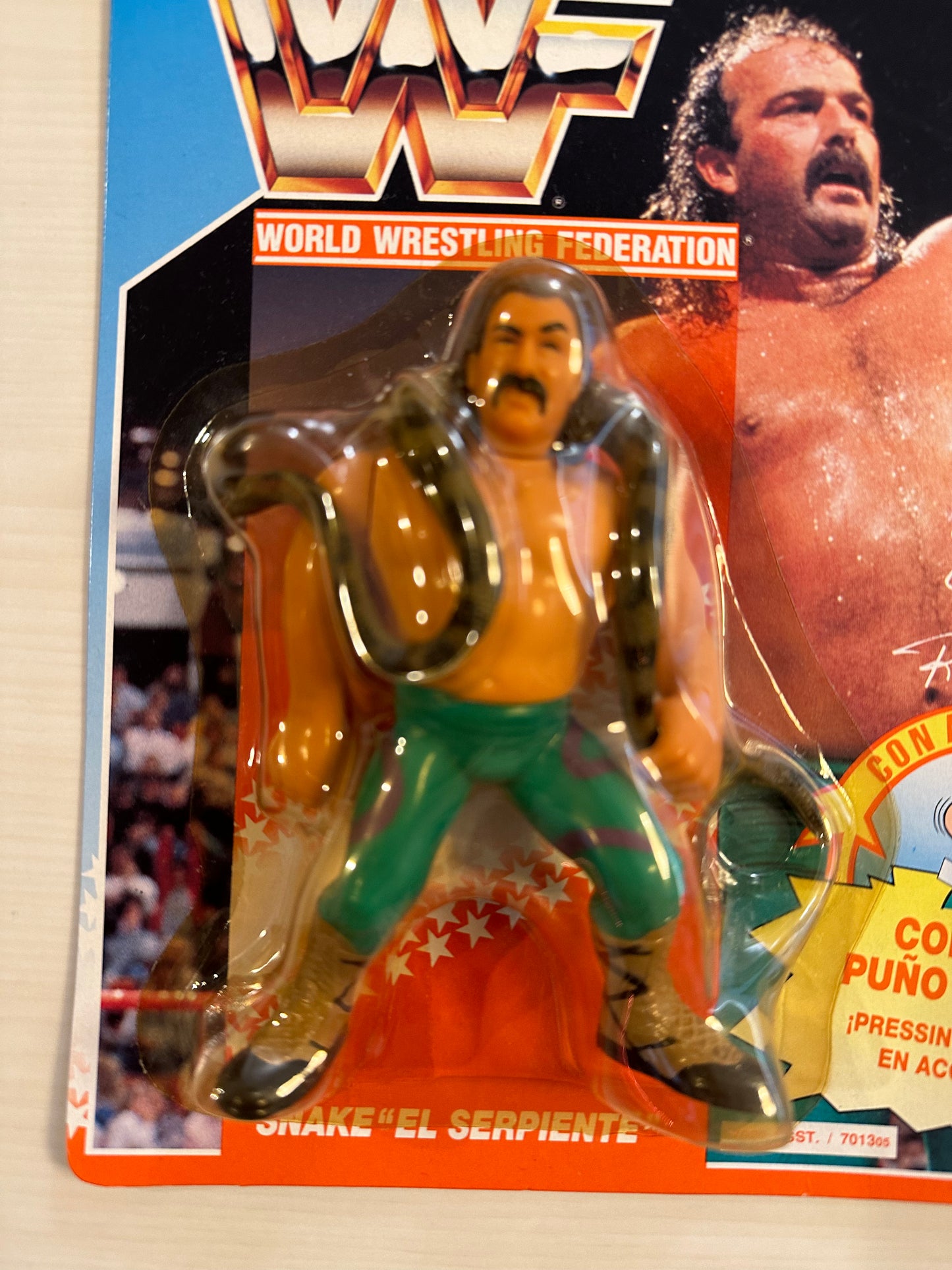 Jake the Snake Roberts Series 1 WWF Hasbro foreign