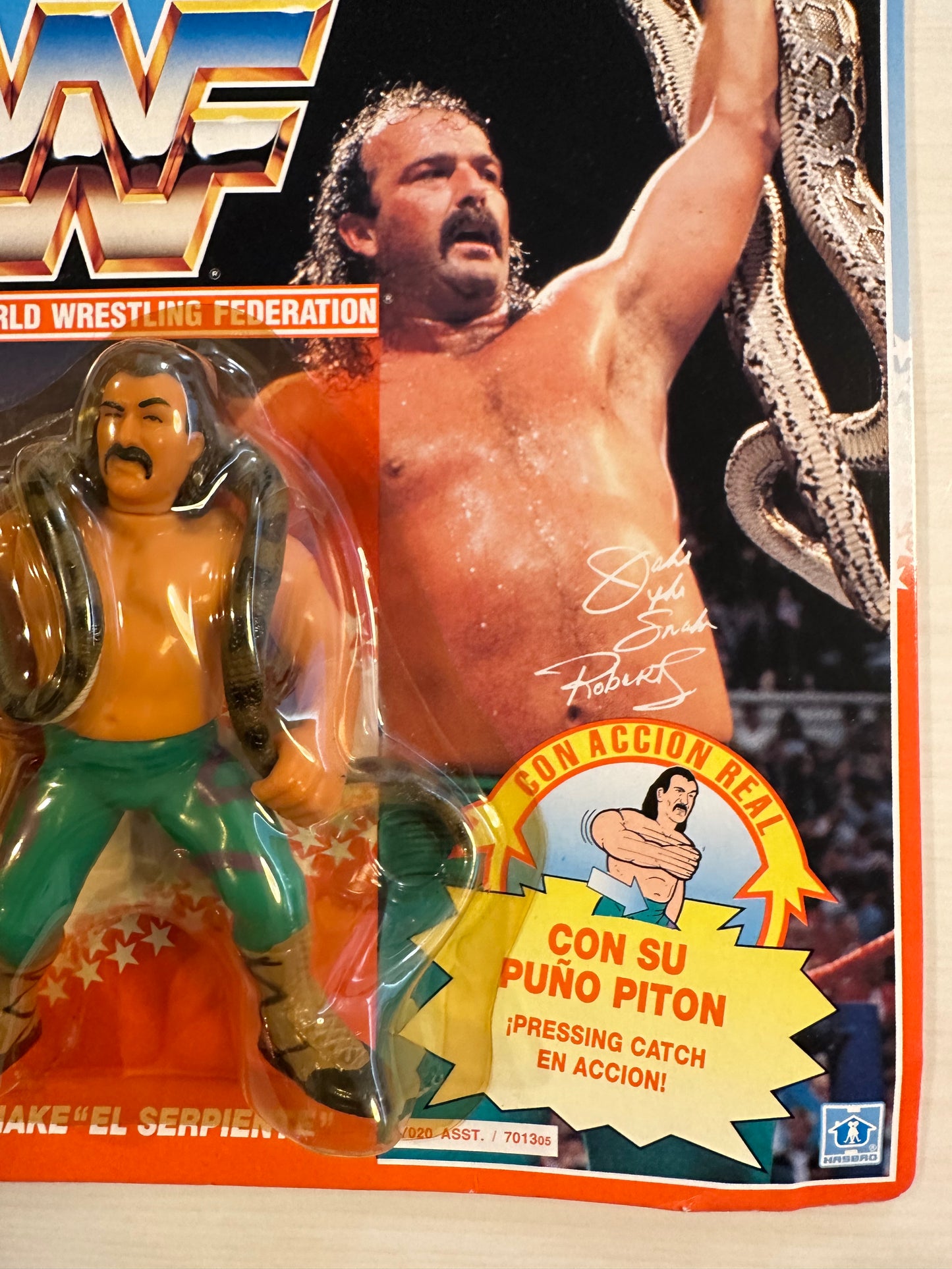 Jake the Snake Roberts Series 1 WWF Hasbro foreign