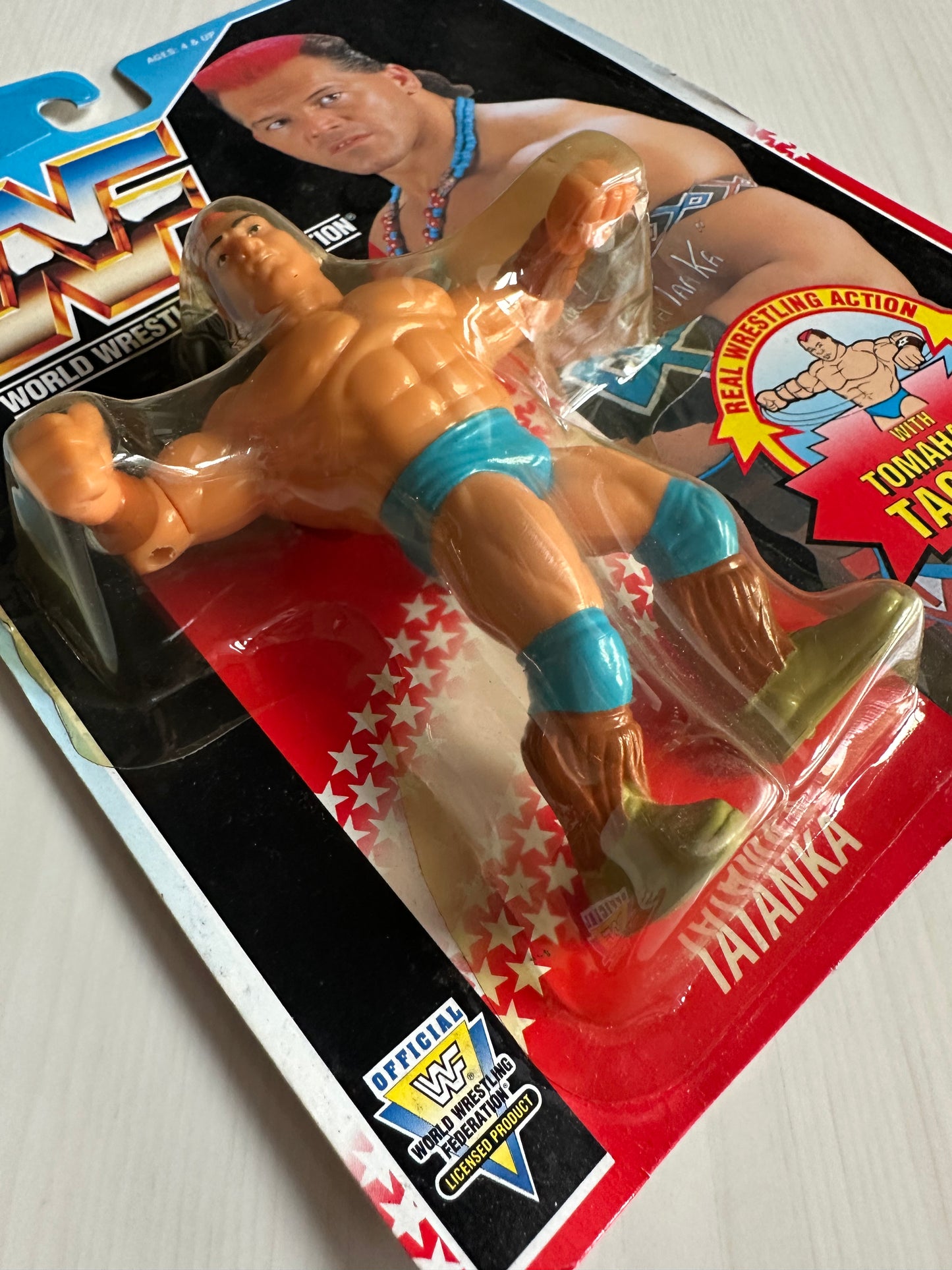 Tatanka Series 6 WWF Hasbro MOC figure