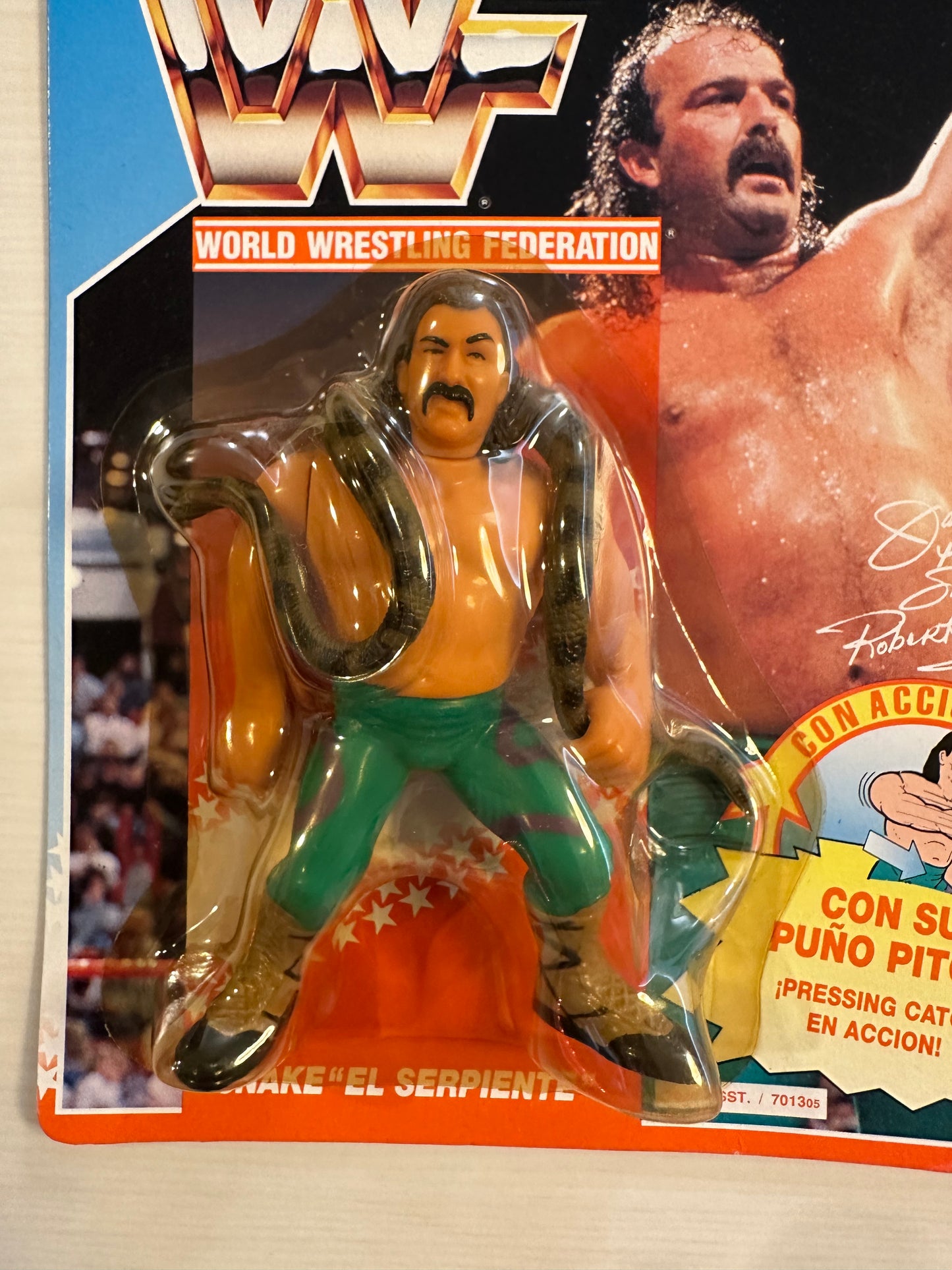 Jake the Snake Roberts Series 1 WWF Hasbro foreign