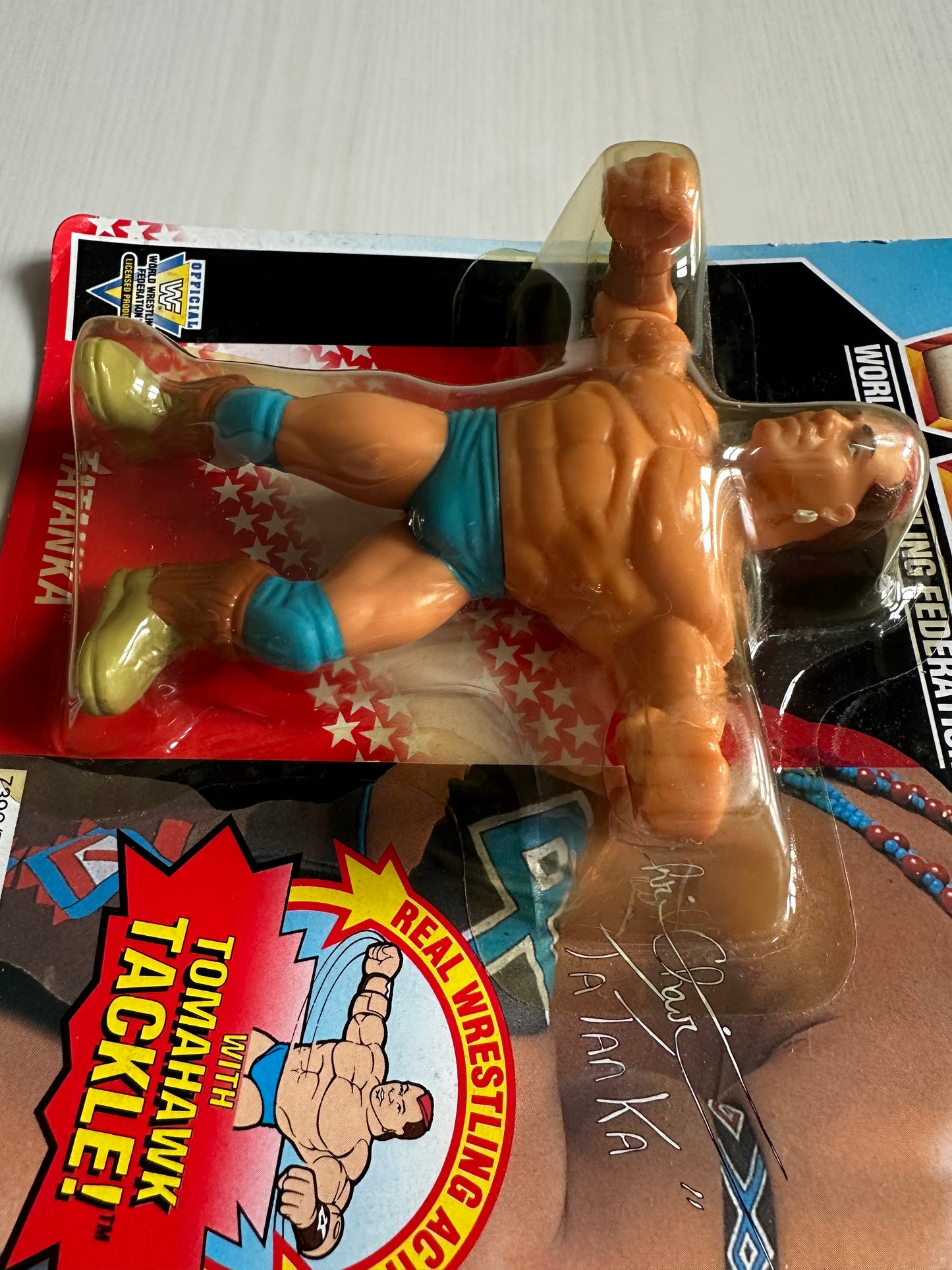 Tatanka Series 6 WWF Hasbro MOC figure