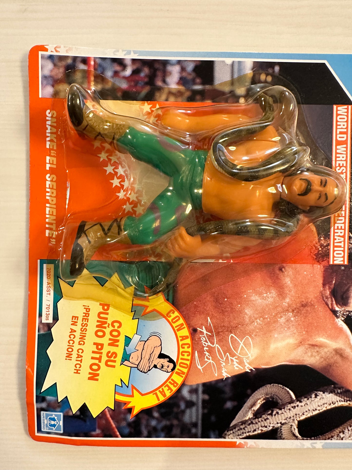 Jake the Snake Roberts Series 1 WWF Hasbro foreign