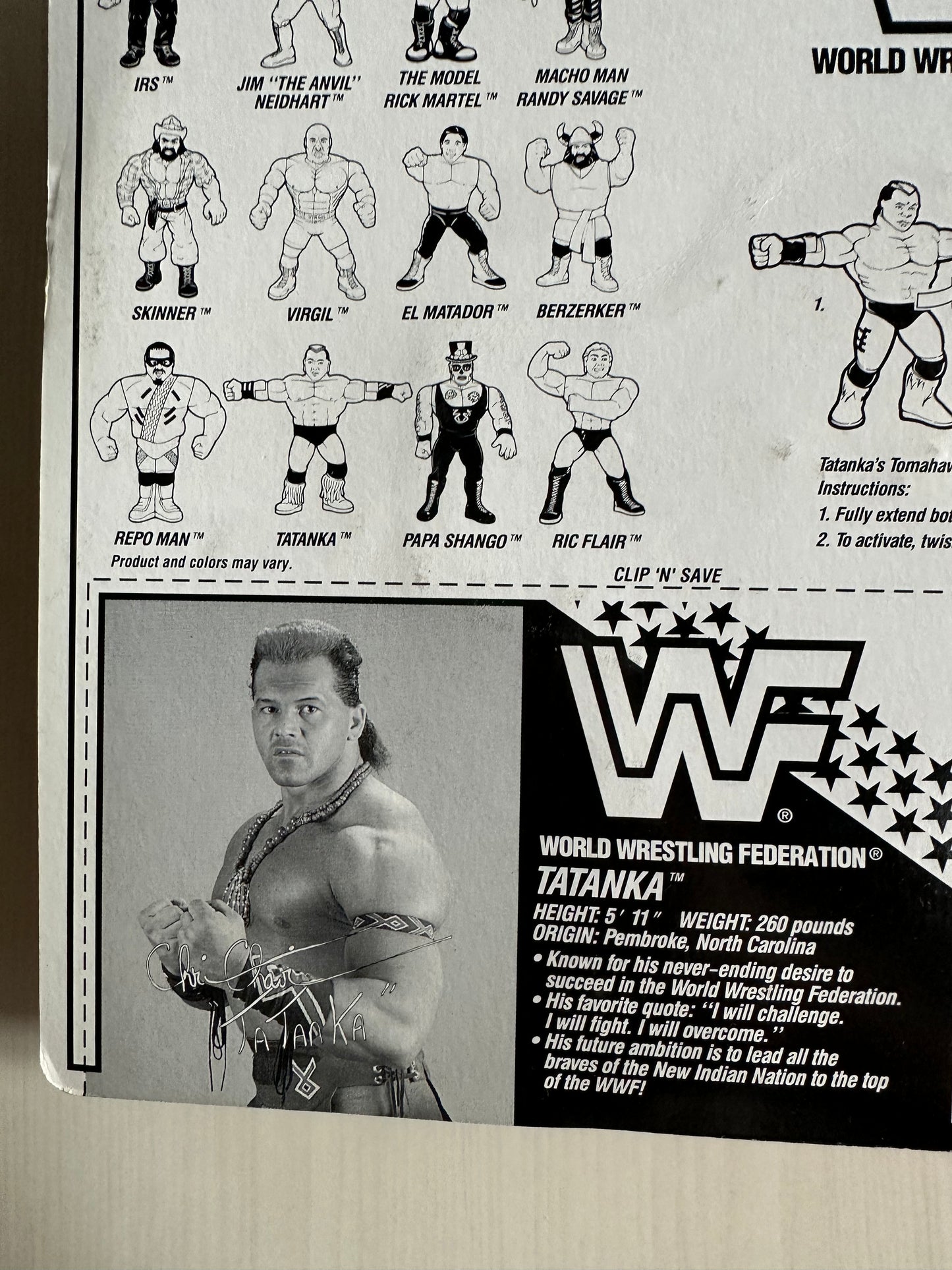 Tatanka Series 6 WWF Hasbro MOC figure