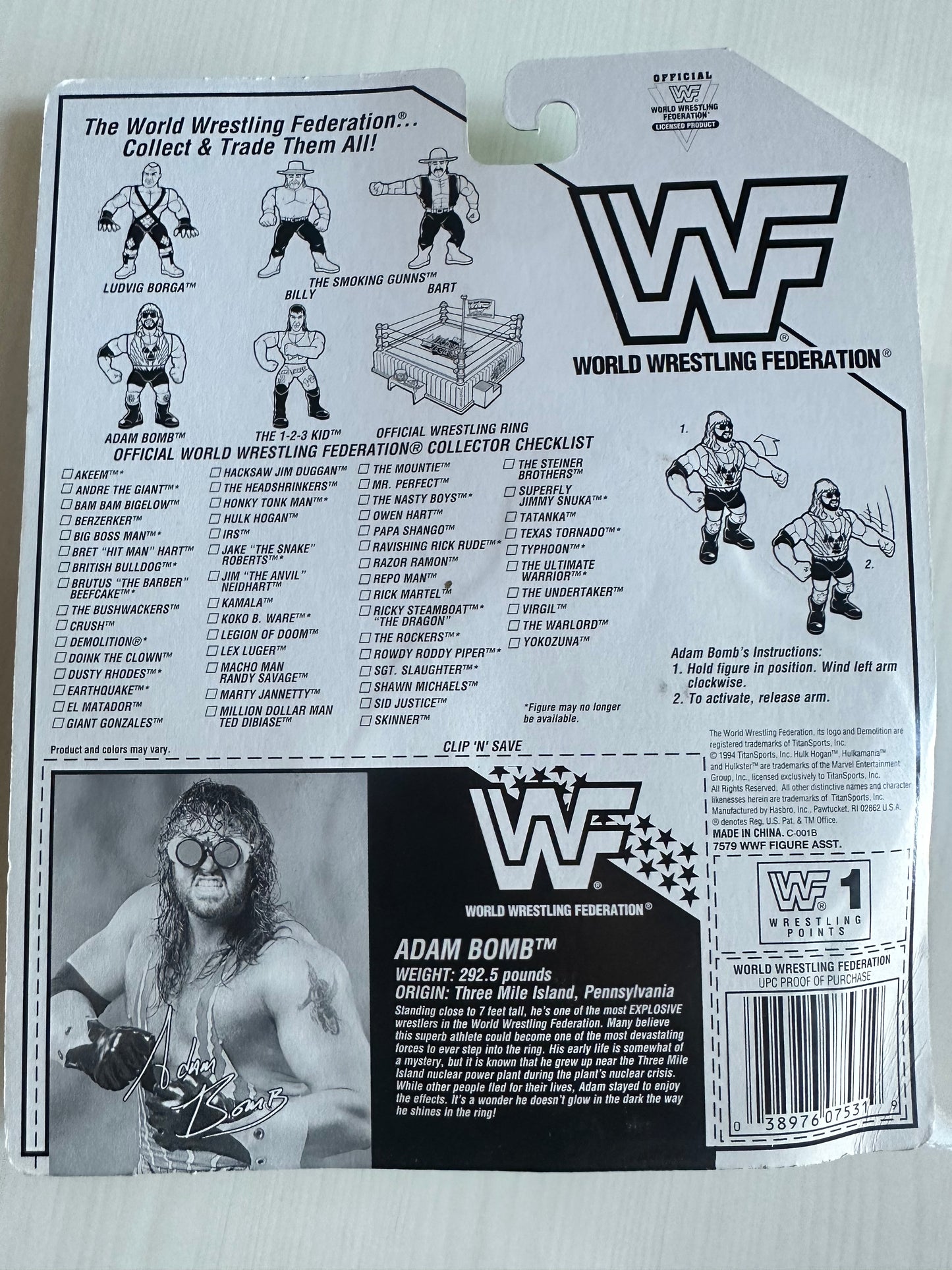 Adam Bomb Series 11 WWF Hasbro