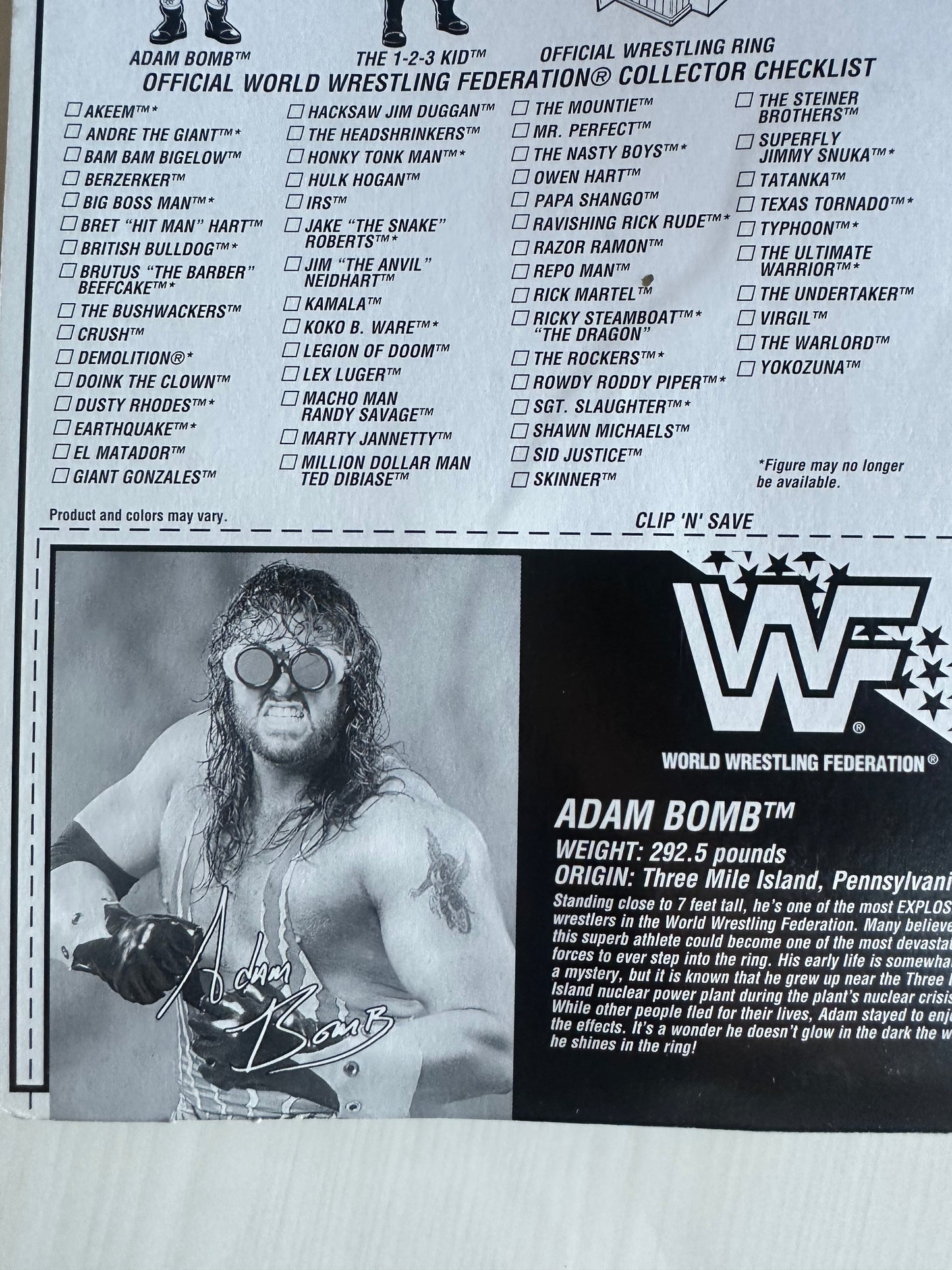 Adam Bomb Series 11 WWF Hasbro